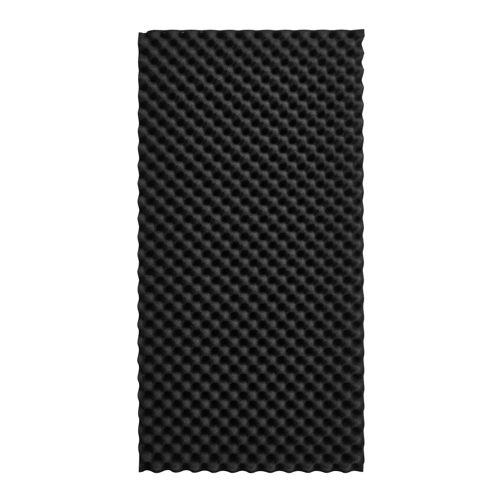 2 Pack 48x24x2 in Egg Acoustic Foam Panels, Soundproof, Fire-Resistant, Black