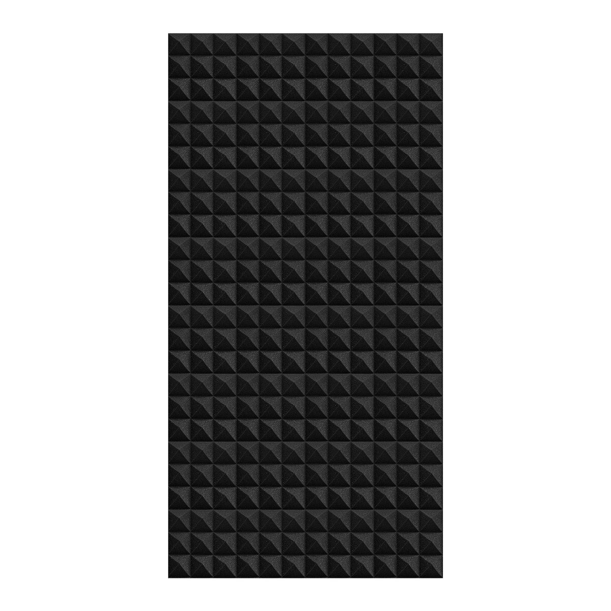 Acoustic Foam Panels 4 Pack 48x24x2 in Pyramid Soundproof Black, Fire-Resistant