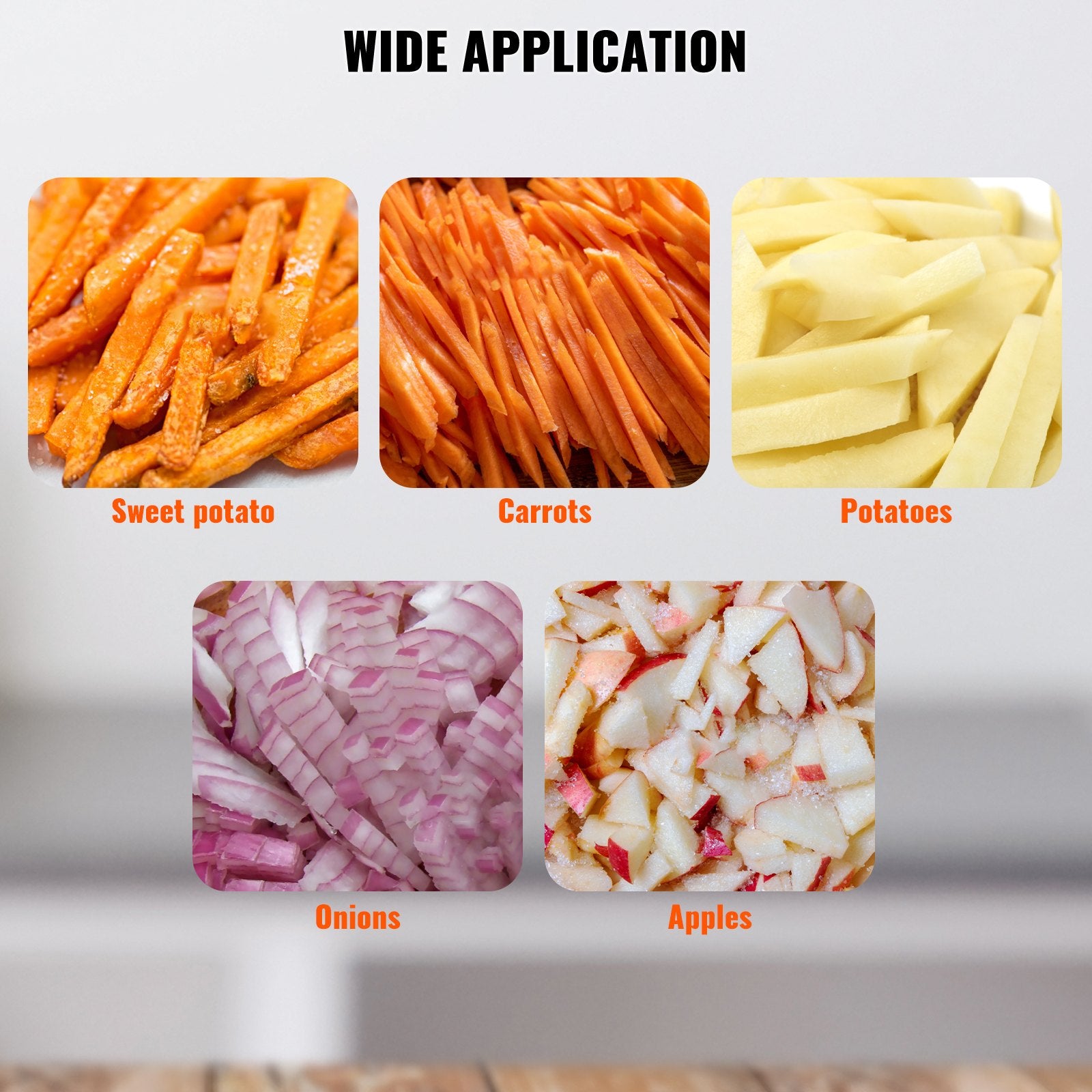 Commercial Vegetable Fruit Chopper 1/2" Blade Stainless Steel Cutter