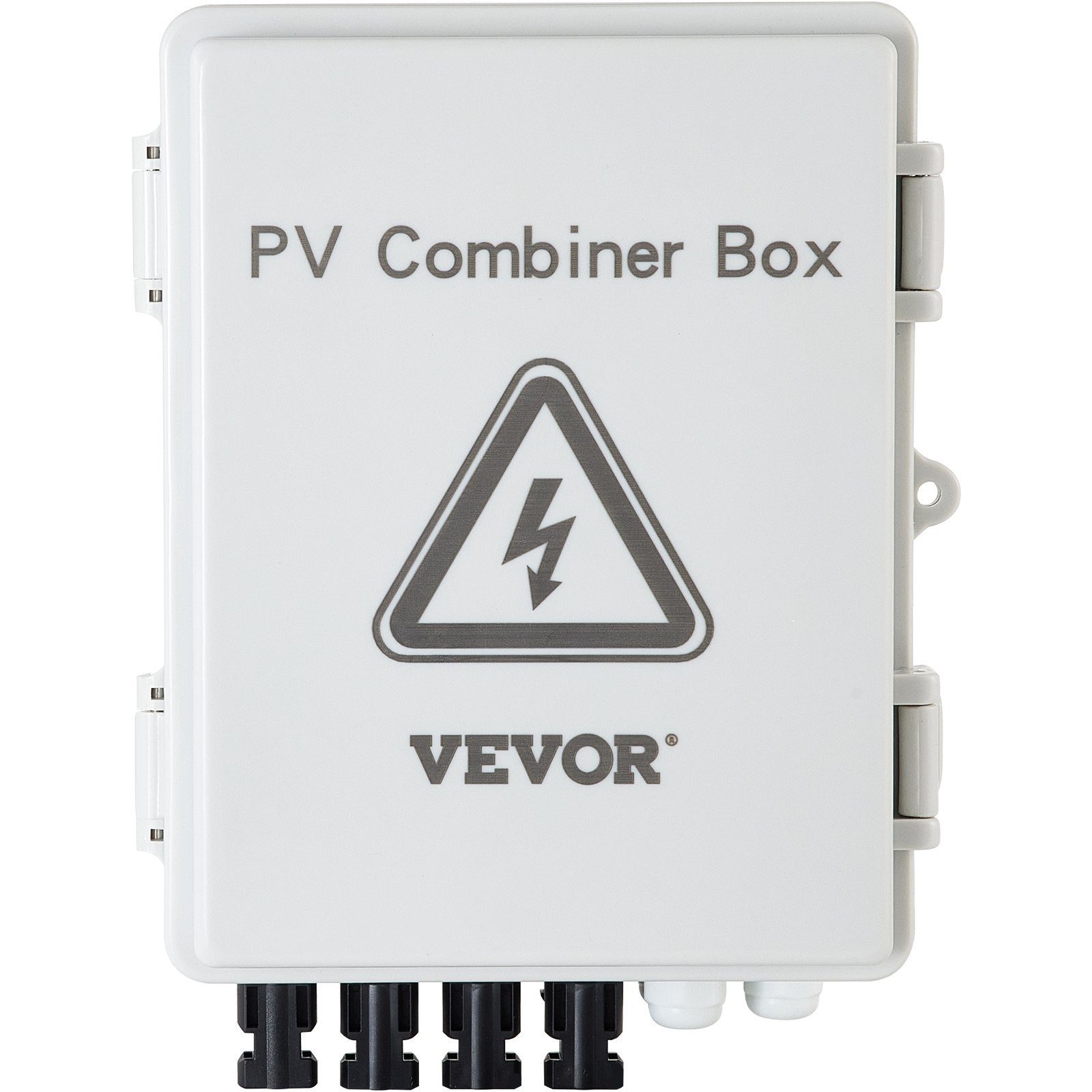 PV Combiner Box 4-String with 15A Fuse, 63A Breaker, Lightning Arrester, IP65
