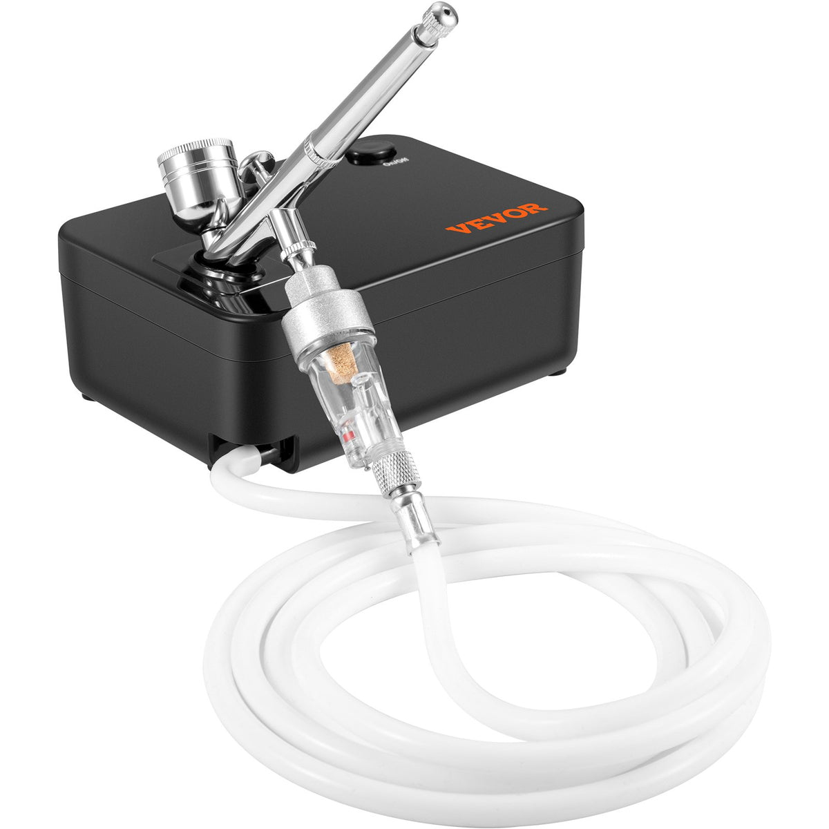 Portable Airbrush Kit with Compressor, Dual-Action Gravity Feed Airbrush Set