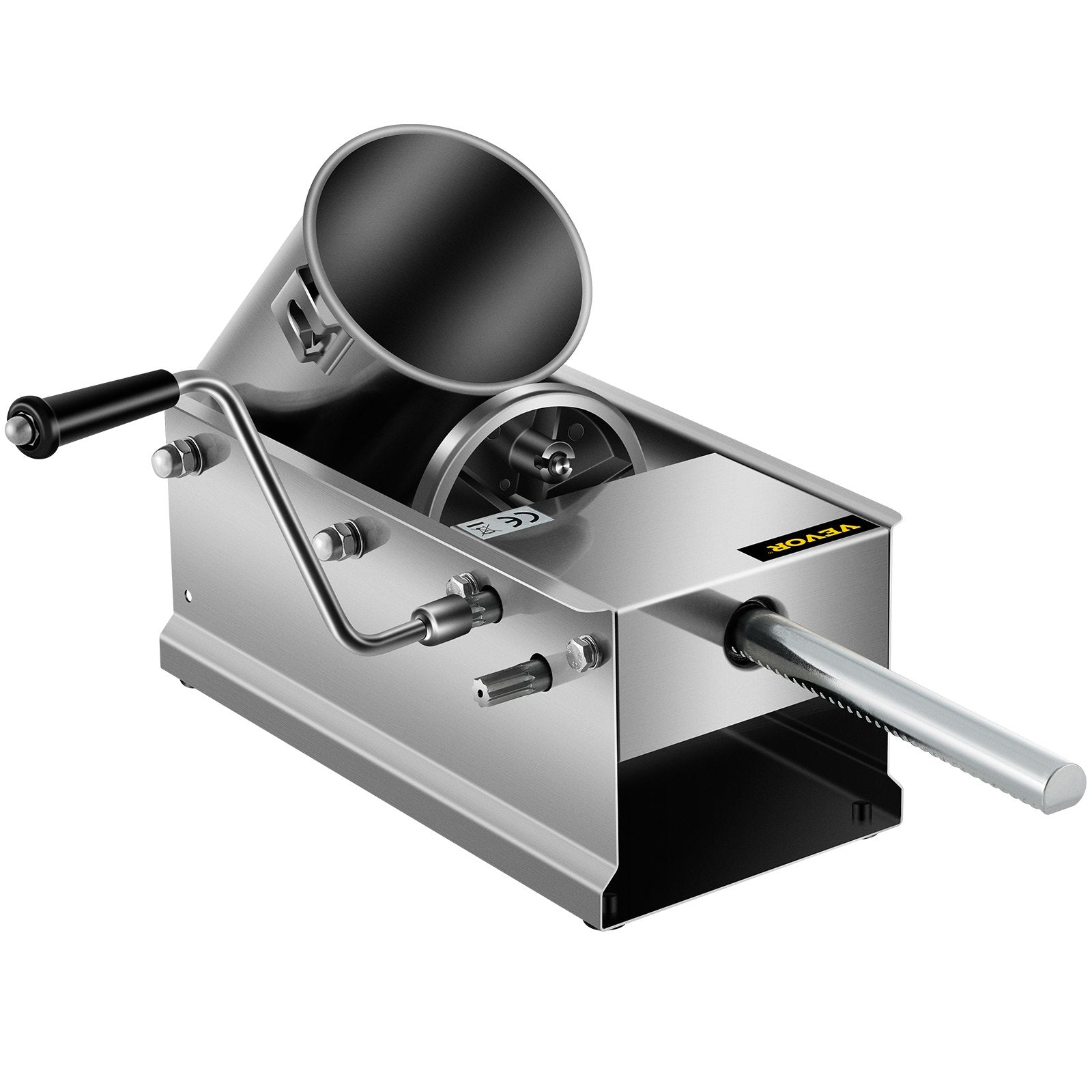 Manual Sausage Stuffer 3L/7lbs, Horizontal Dual-Speed Meat Stuffer with 5 Tubes