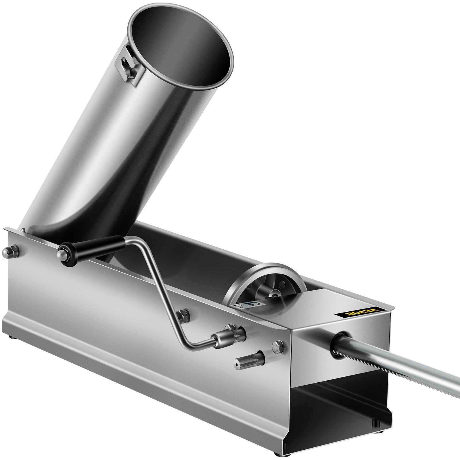 Manual Sausage Stuffer 7L/15lbs, Horizontal Dual-Speed Meat Stuffer with 5 Tubes