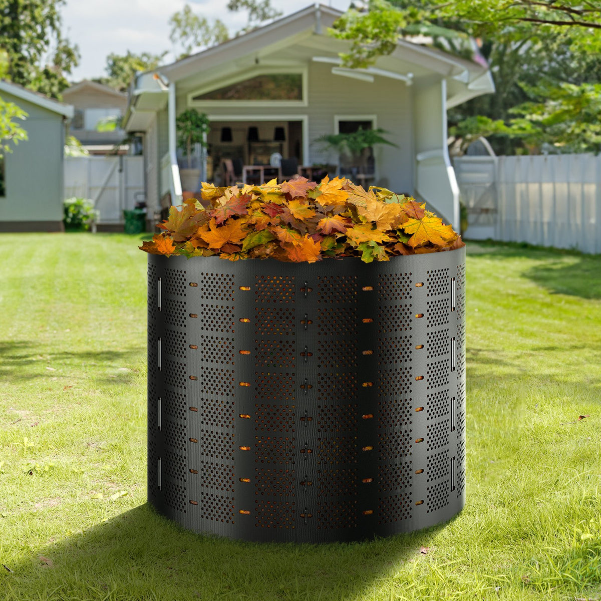 Compost Bin 1000L, Outdoor Expandable Composter, Large Capacity Easy Setup