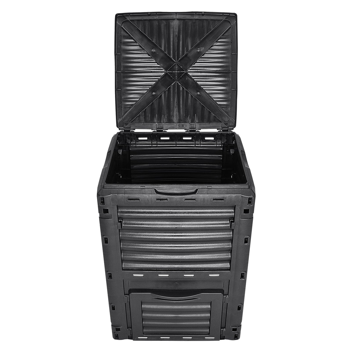 Garden Compost Bin 300L, BPA-Free Outdoor Composter with Top Lid & Bottom Door