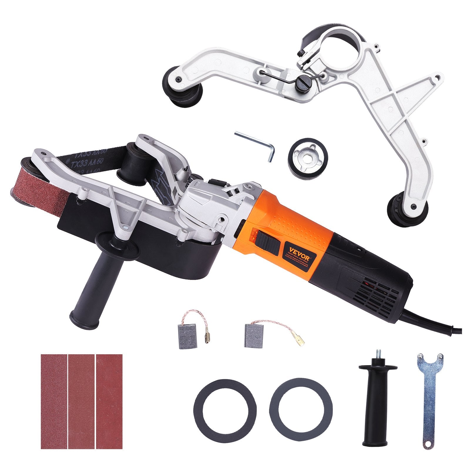 1300W Pipe Tube Polisher Sander with 6 Speeds 1100-3200 RPM Belt Grinder