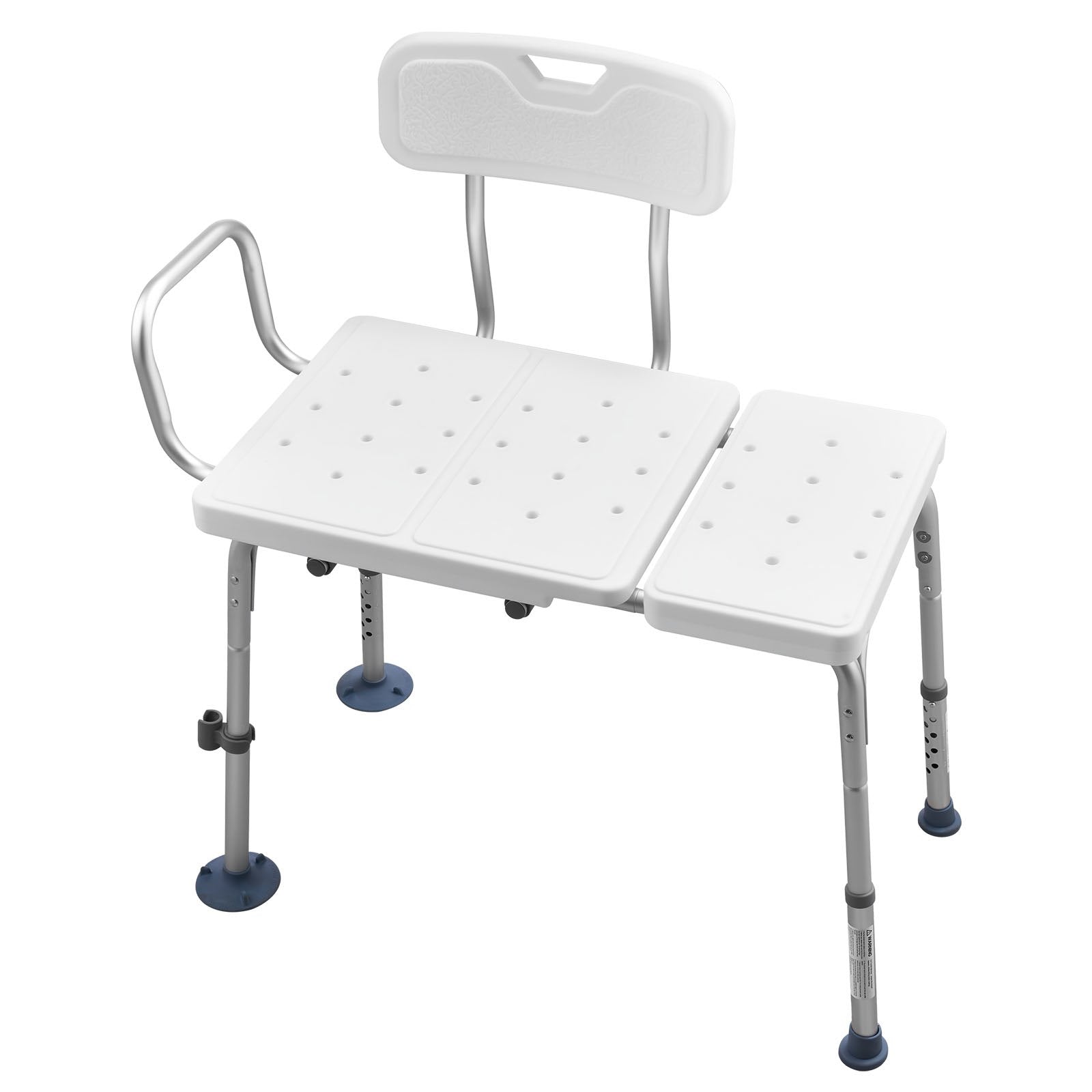 Tub Transfer Bench 180kg Shower Chair Adjustable Arm Backrest Bath Seat Elderly