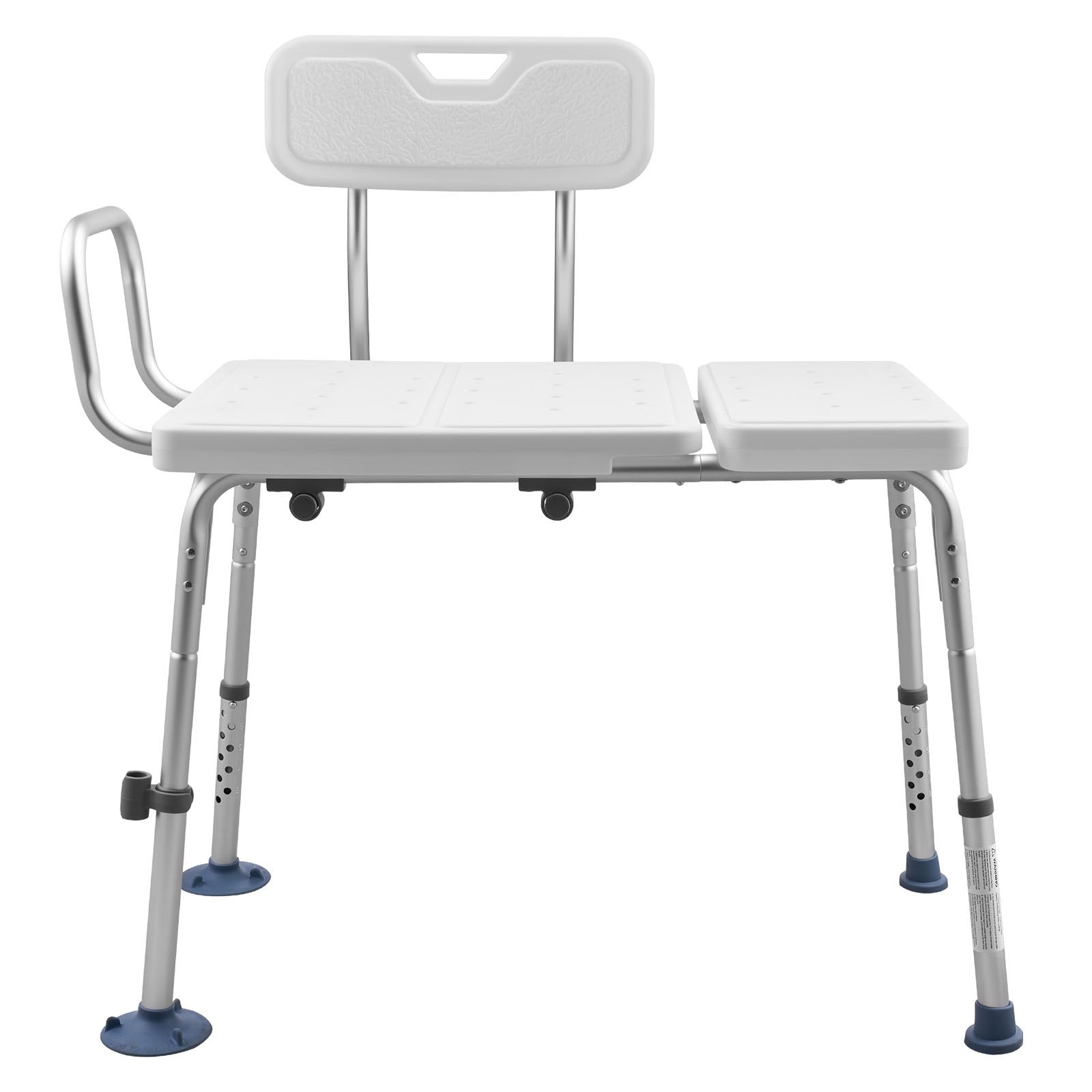 Tub Transfer Bench 180kg Shower Chair Adjustable Arm Backrest Bath Seat Elderly