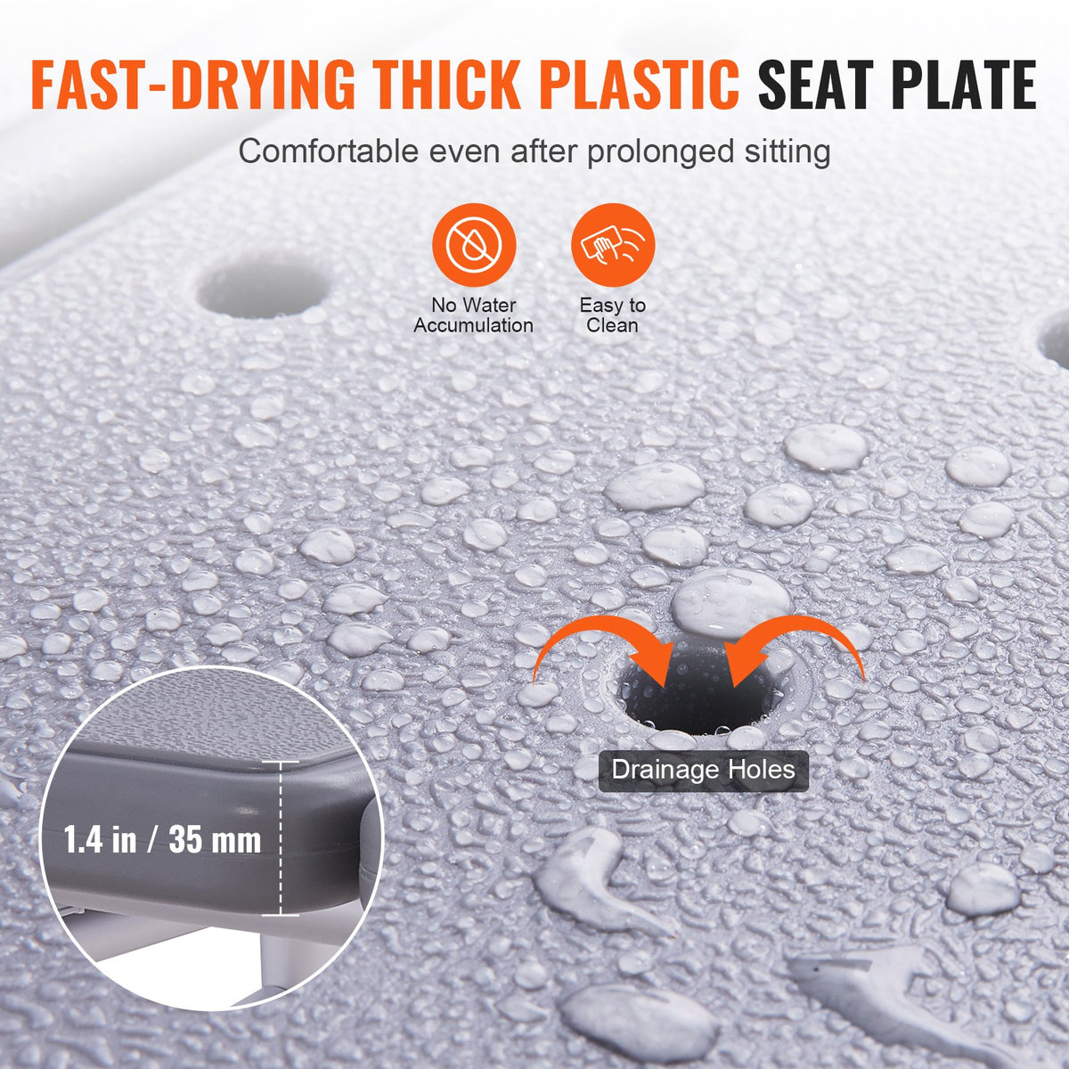 Tub Transfer Bench Adjustable Shower Seat with Armrest Non-Slip Bath Seat 400lbs