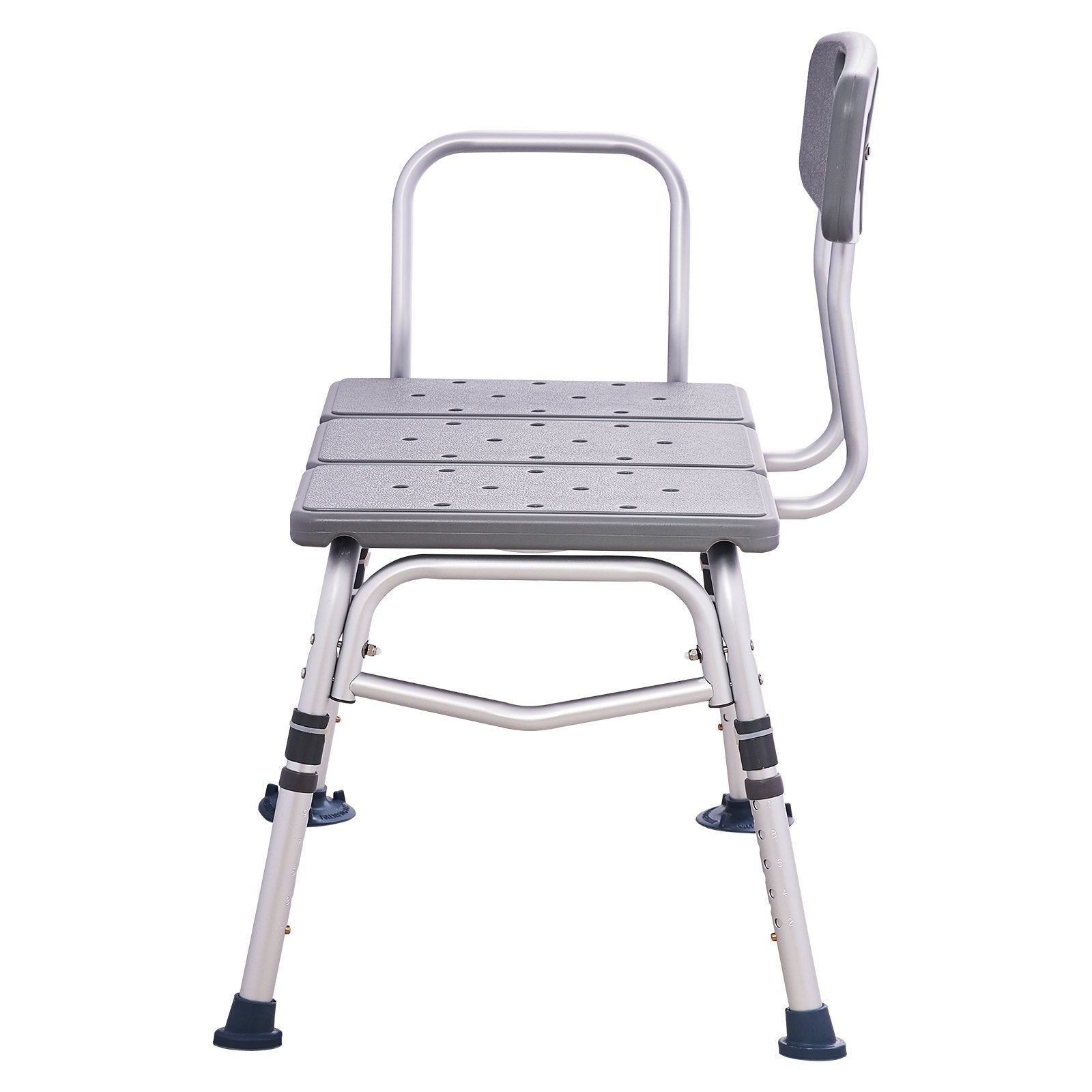 Tub Transfer Bench Adjustable Shower Seat with Armrest Non-Slip Bath Seat 400lbs