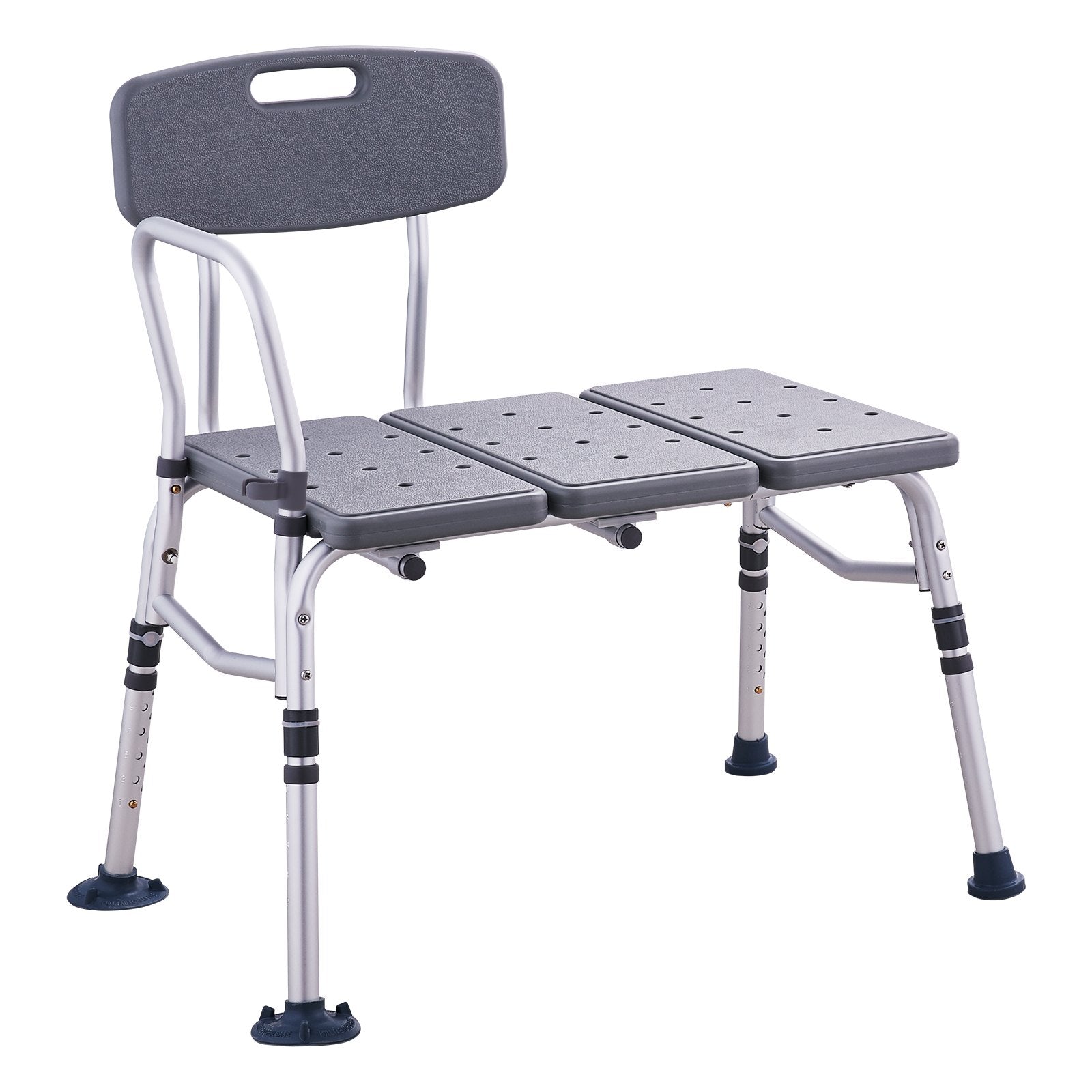 Tub Transfer Bench Adjustable Shower Seat with Armrest Non-Slip Bath Seat 400lbs