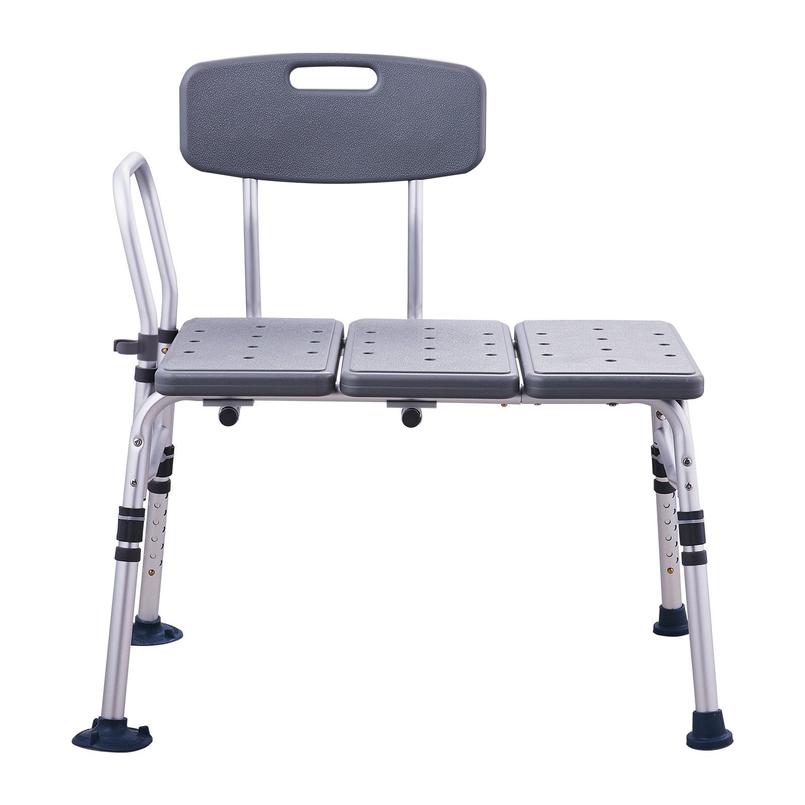Tub Transfer Bench Adjustable Shower Seat with Armrest Non-Slip Bath Seat 400lbs