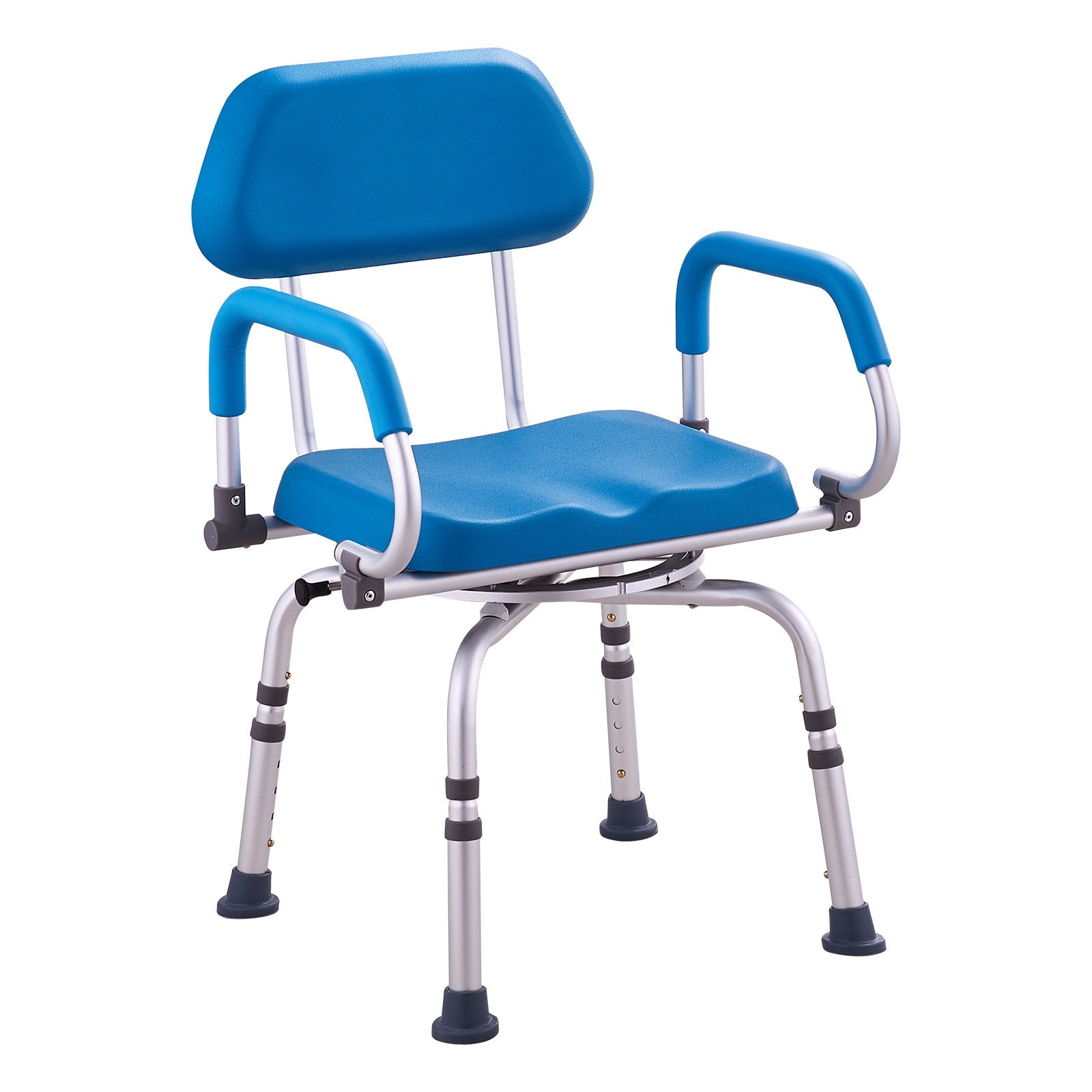 Swivel Shower Chair 360° Adjustable Seat with Pivot Arms Padded Non-Slip 300lbs