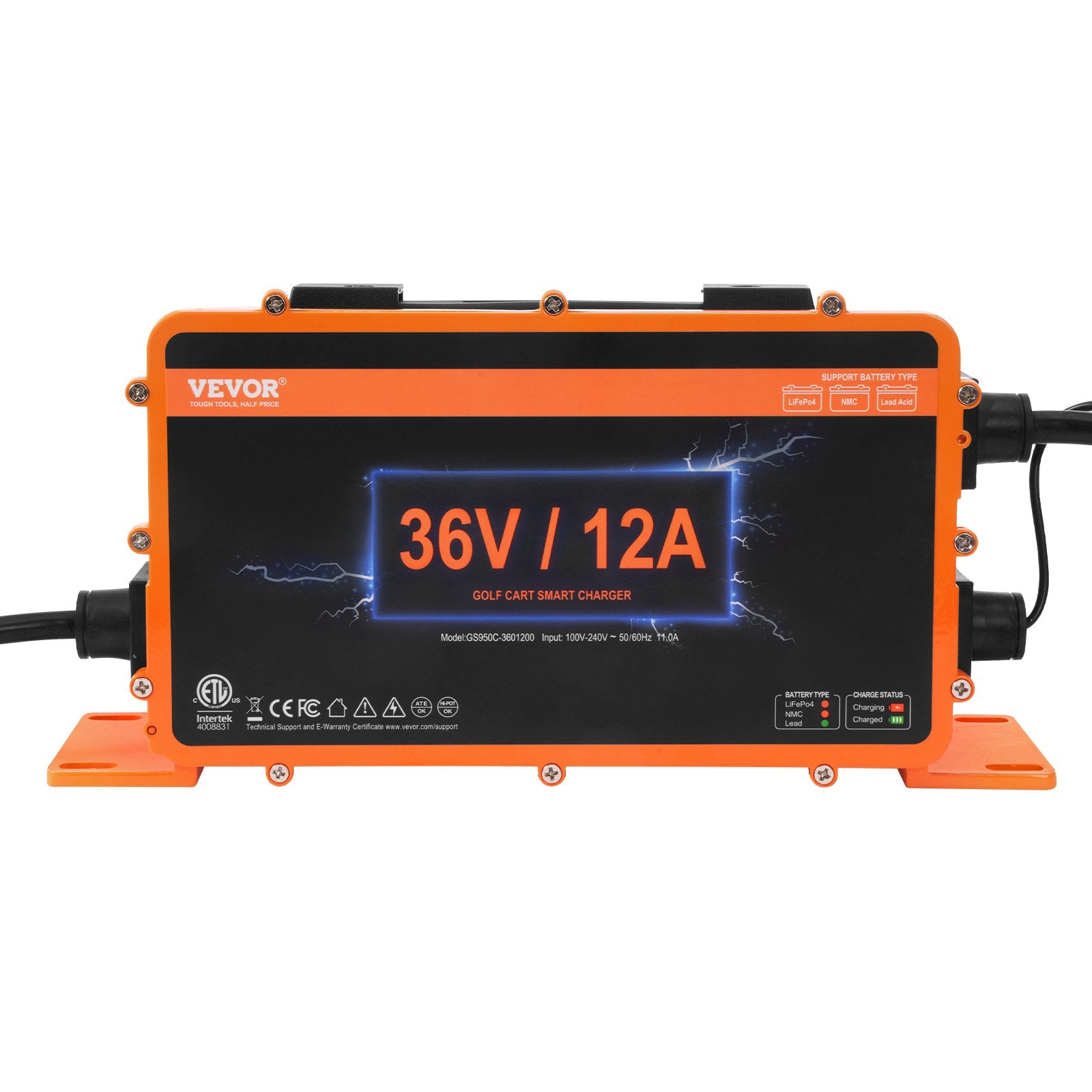 Golf Cart Battery Charger 12AMP Smart DStyle Plug for EZGO TXT LeadAcid LiFePO4