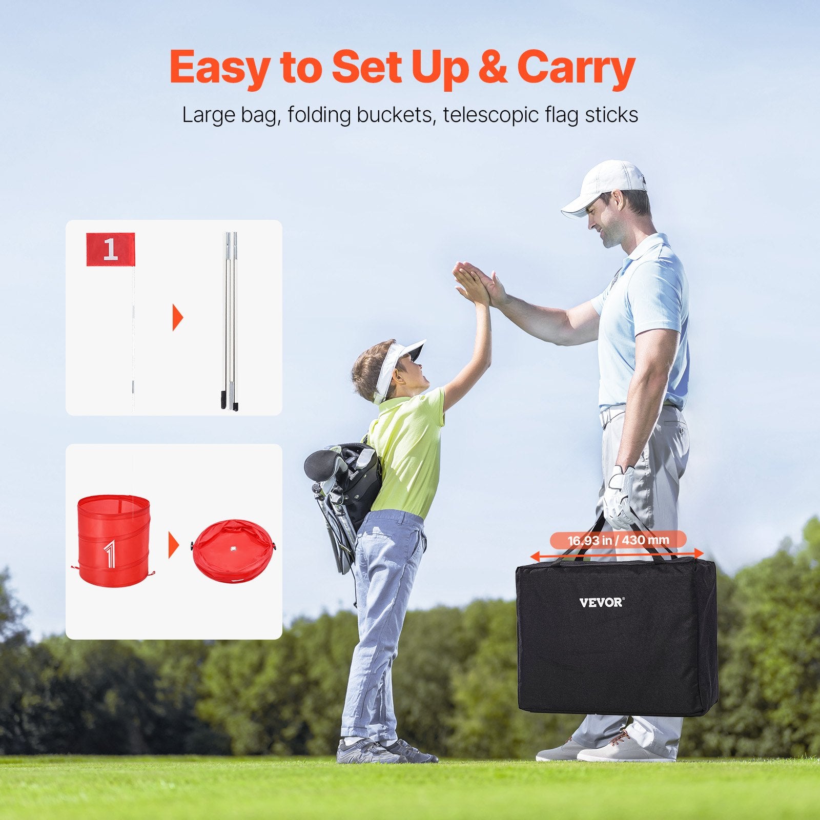 Backyard Golf Game, 9-Hole Chipping Course for Family Kids Adults Yard Park Lawn