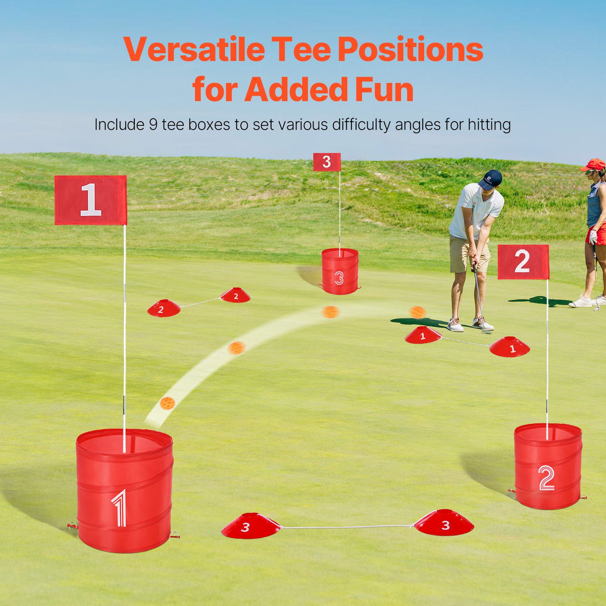 Backyard Golf Game, 9-Hole Chipping Course for Family Kids Adults Yard Park Lawn