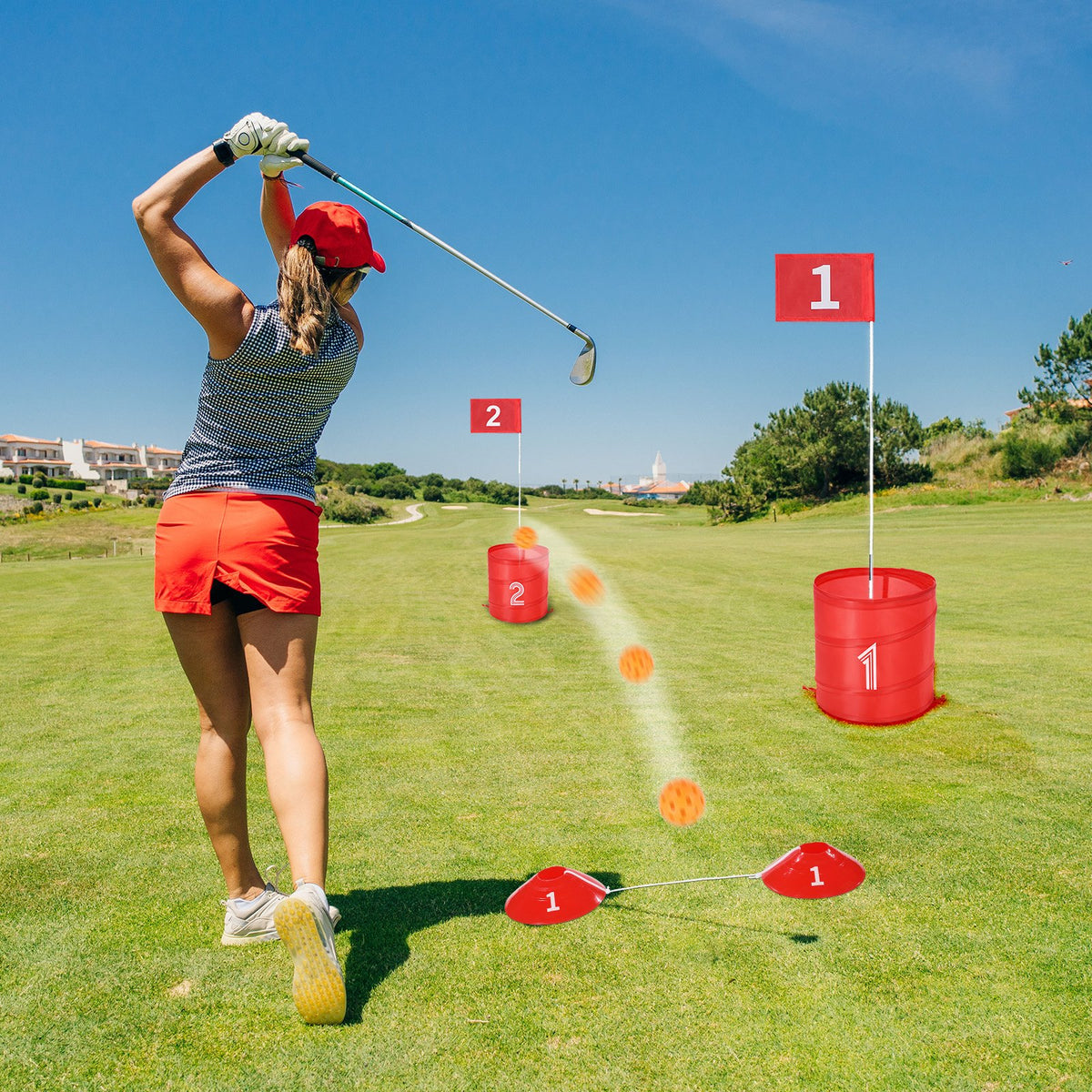 Backyard Golf Game, 9-Hole Chipping Course for Family Kids Adults Yard Park Lawn