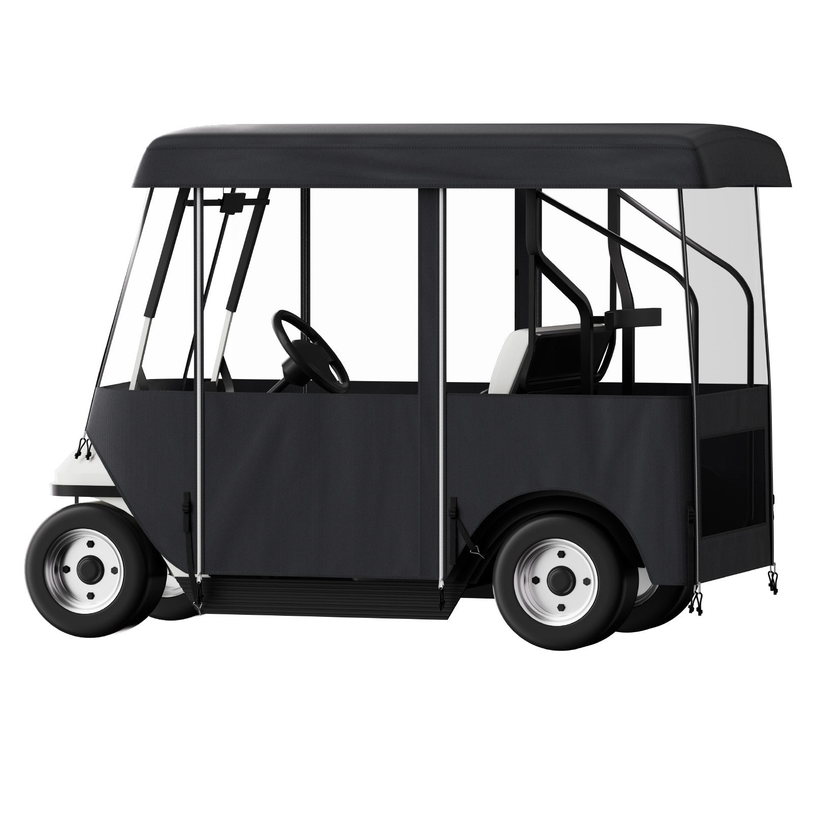 Golf Cart Enclosure 86in 4-Sided Deluxe 300D Waterproof Windows for EZGO Yamaha