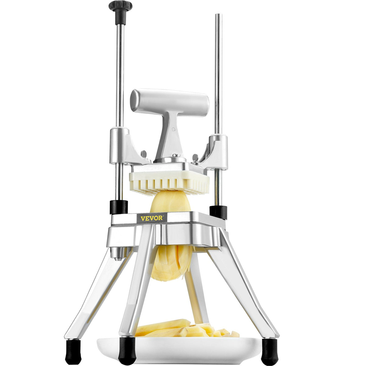 Potato Slicer Commercial Vegetable Fruit Cutter Chopper 4 Blades & Tray