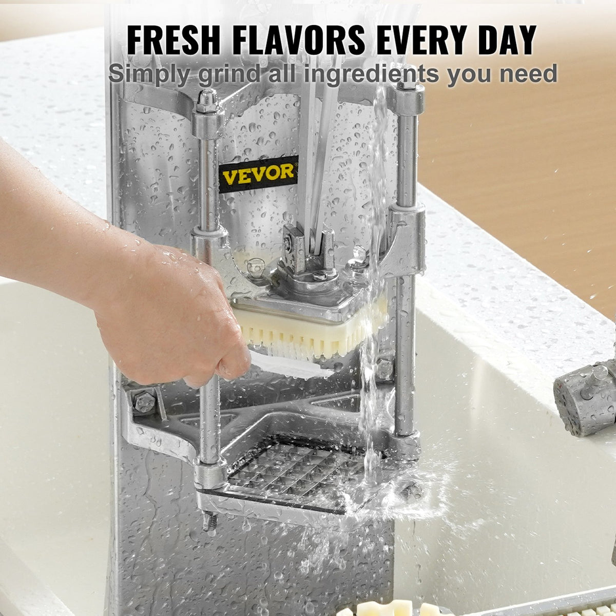 Commercial Vegetable Dicer French Fry Cutter with 4 Blades Wedge Slicer