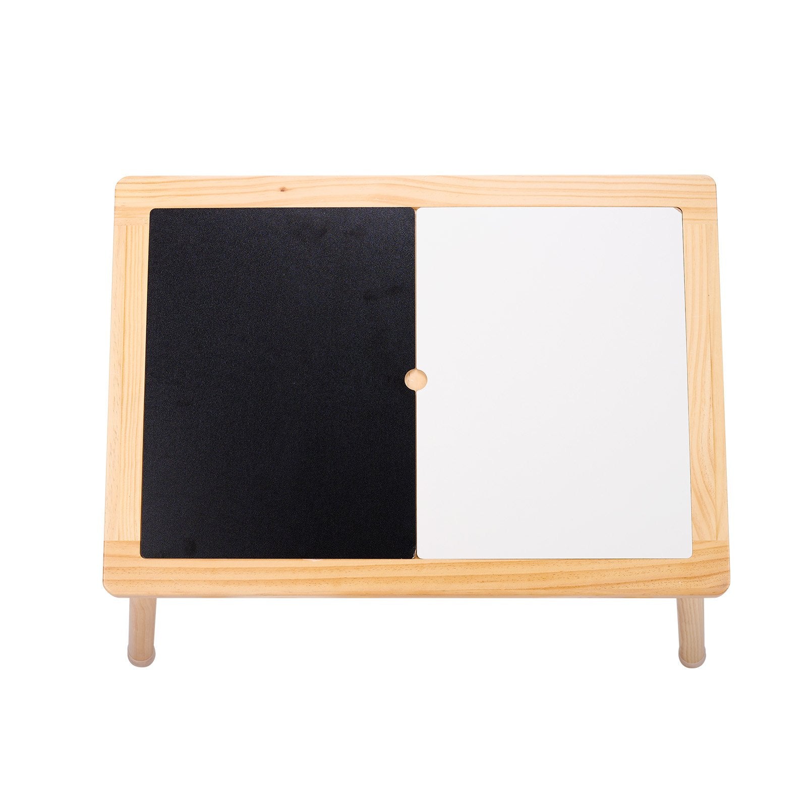Wooden Sensory Table with Double-Sided Board and 3 Foldable Storage Bins