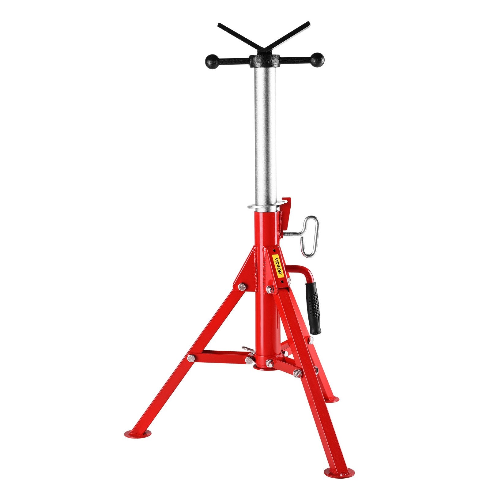V Head Pipe Stand 0.32-30.48cm Adjustable Folding Pipe Jack 1134kg Load