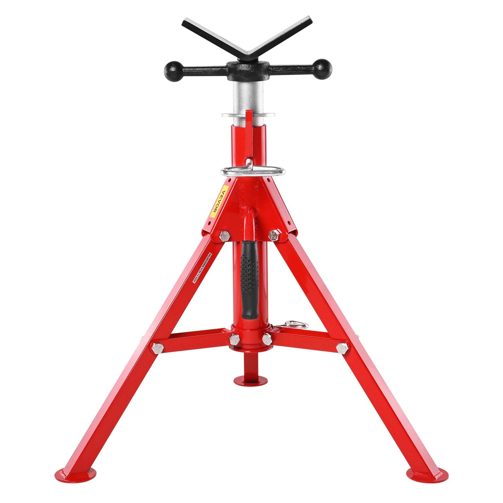 V Head Pipe Stand 0.32-30.48cm Adjustable Folding Pipe Jack 1134kg Load