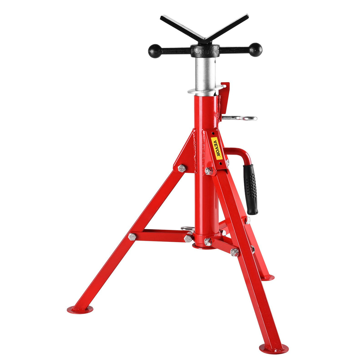 V Head Pipe Stand 0.32-30.48cm Adjustable Folding Pipe Jack 1134kg Load