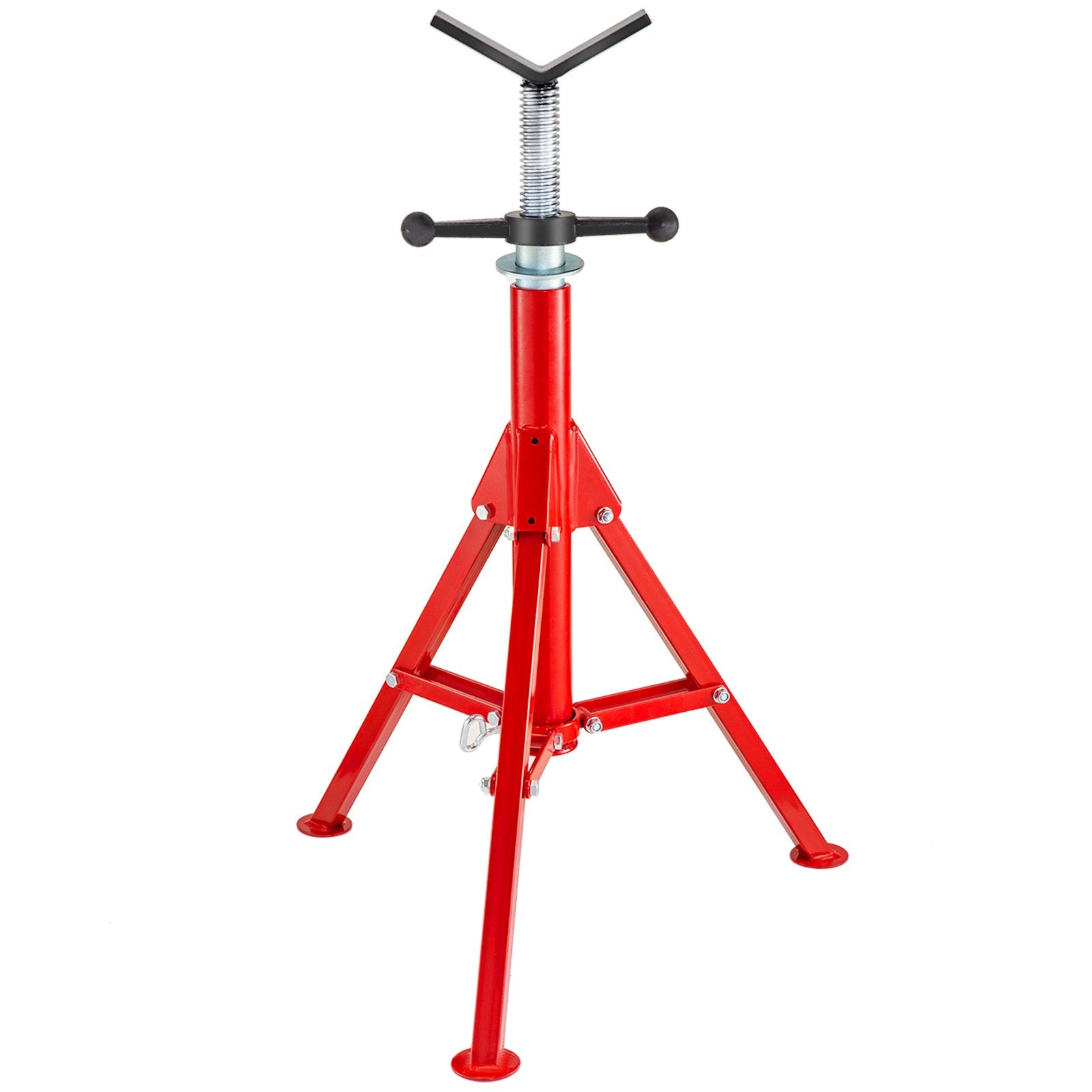 Pipe Stand V Head Adjustable 28-52 Inch 2500LB Folding Portable Steel Jack