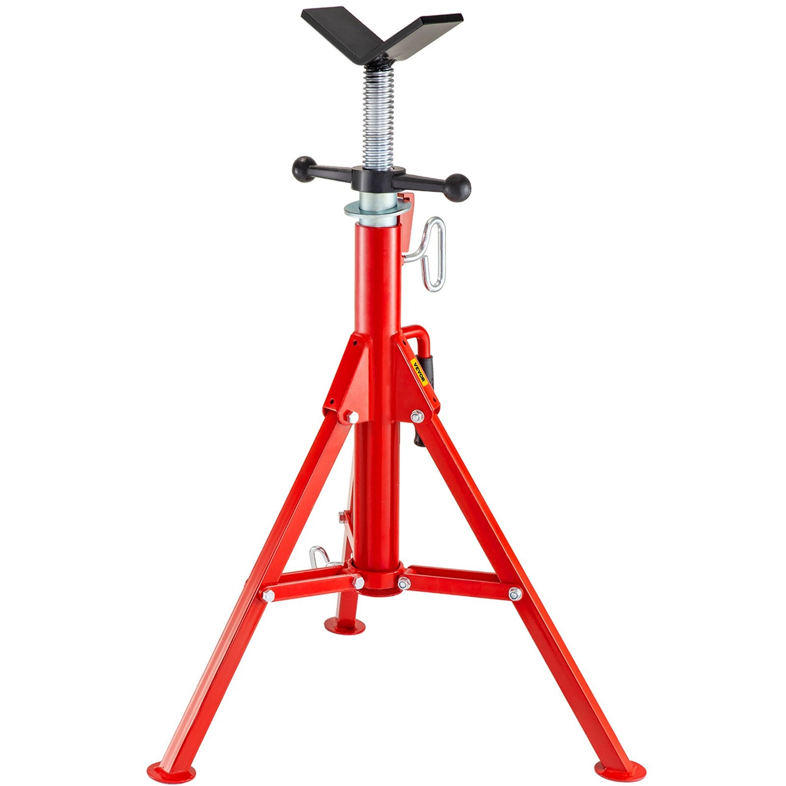 Pipe Stand V Head Adjustable 28-52 Inch 2500LB Folding Portable Steel Jack