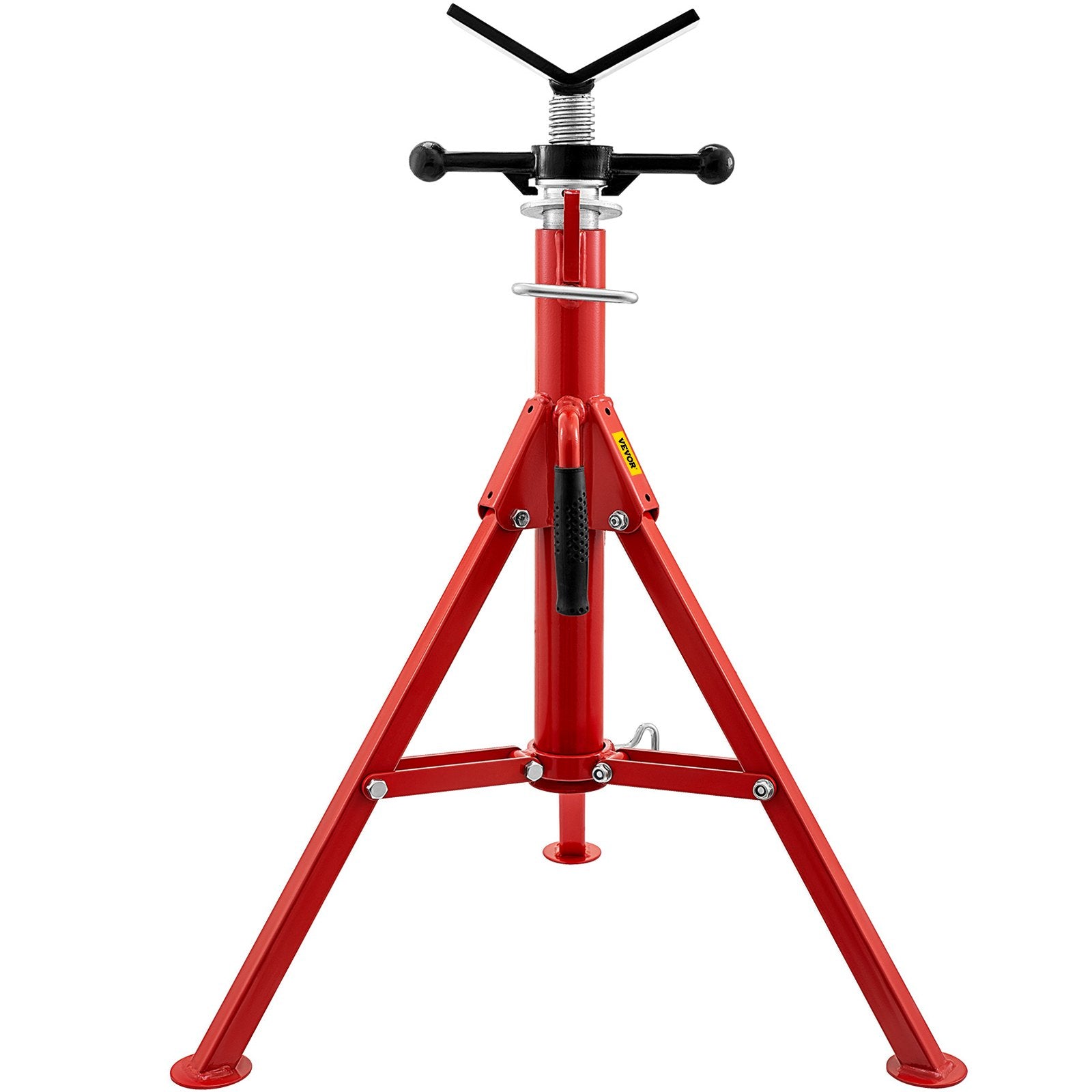 Pipe Jack Stand V-Head Foldable Legs Max Height 52in 2500LB