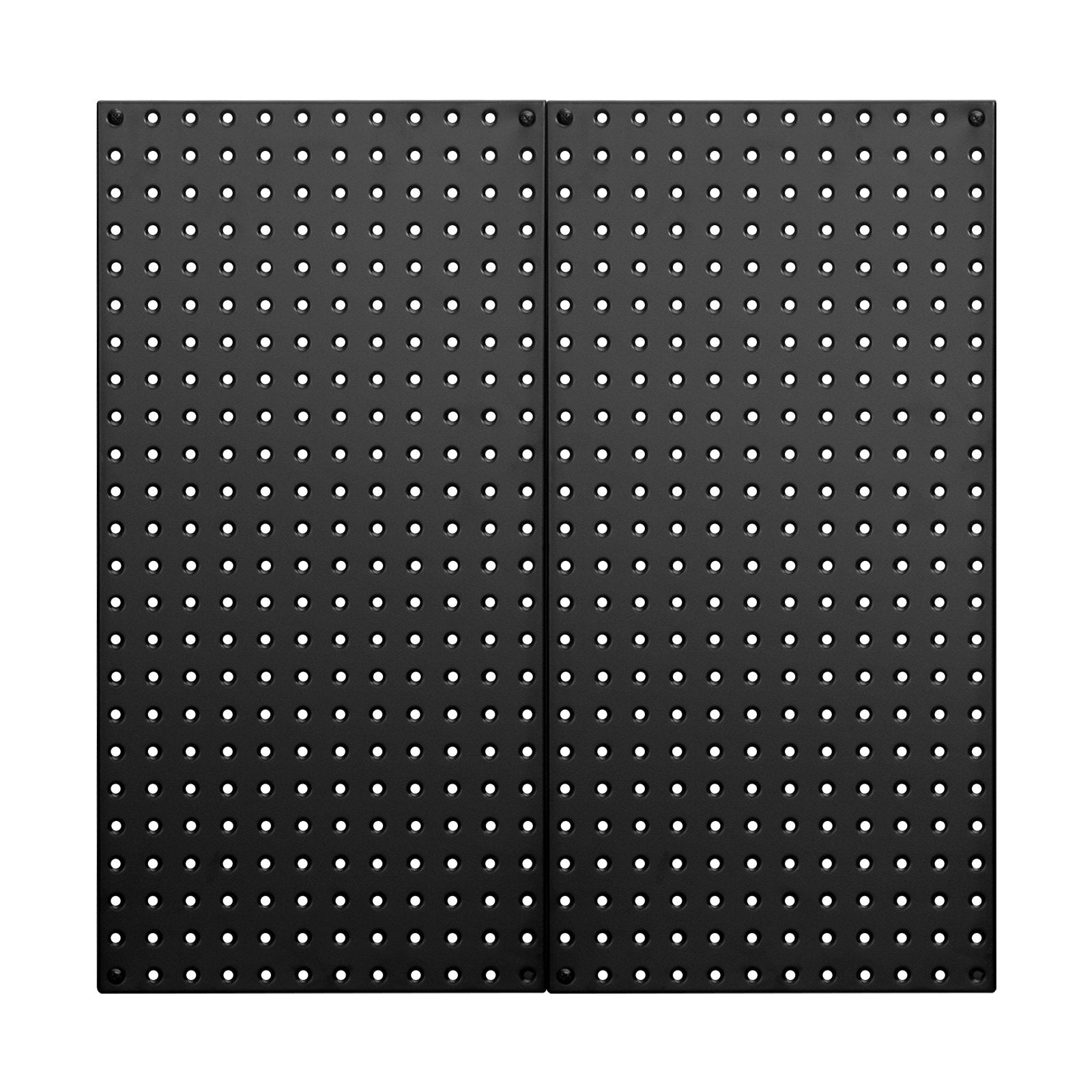 Metal Pegboard Panels 609.6x304.8mm, 2 Pc Heavy Duty Wall Organizer, Black