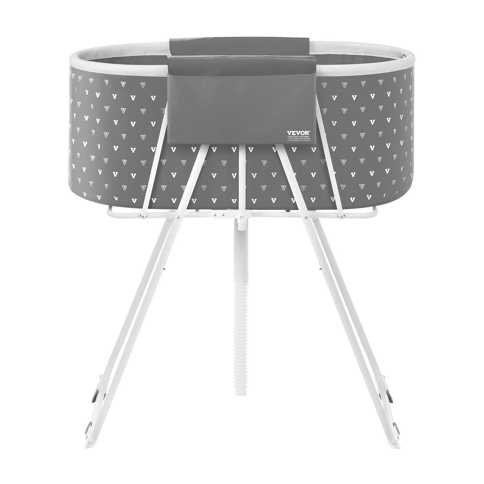 Portable Dog Bathtub Foldable Elevated Pet Shower Tub with Drainage Grey