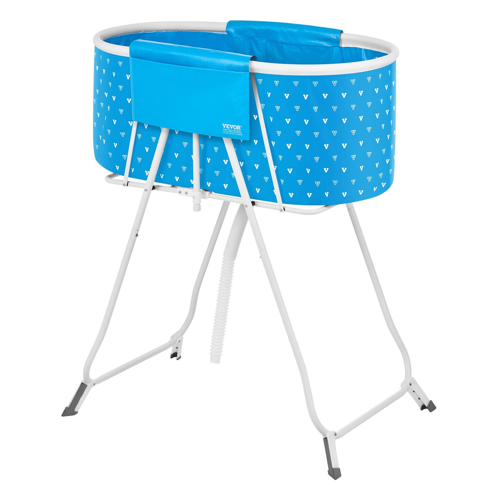 Portable Dog Bathtub Elevated Foldable Shower Station Small Medium DogsCats Blue