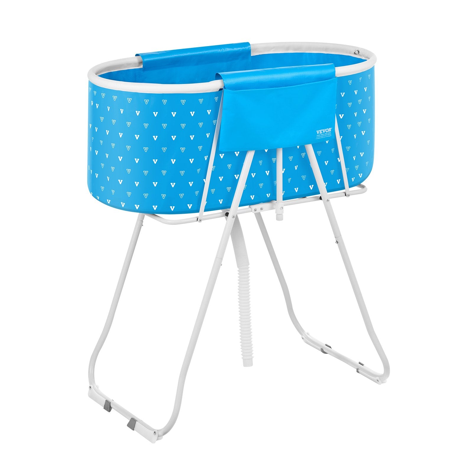 Portable Dog Bathtub Elevated Foldable Shower Station Small Medium DogsCats Blue