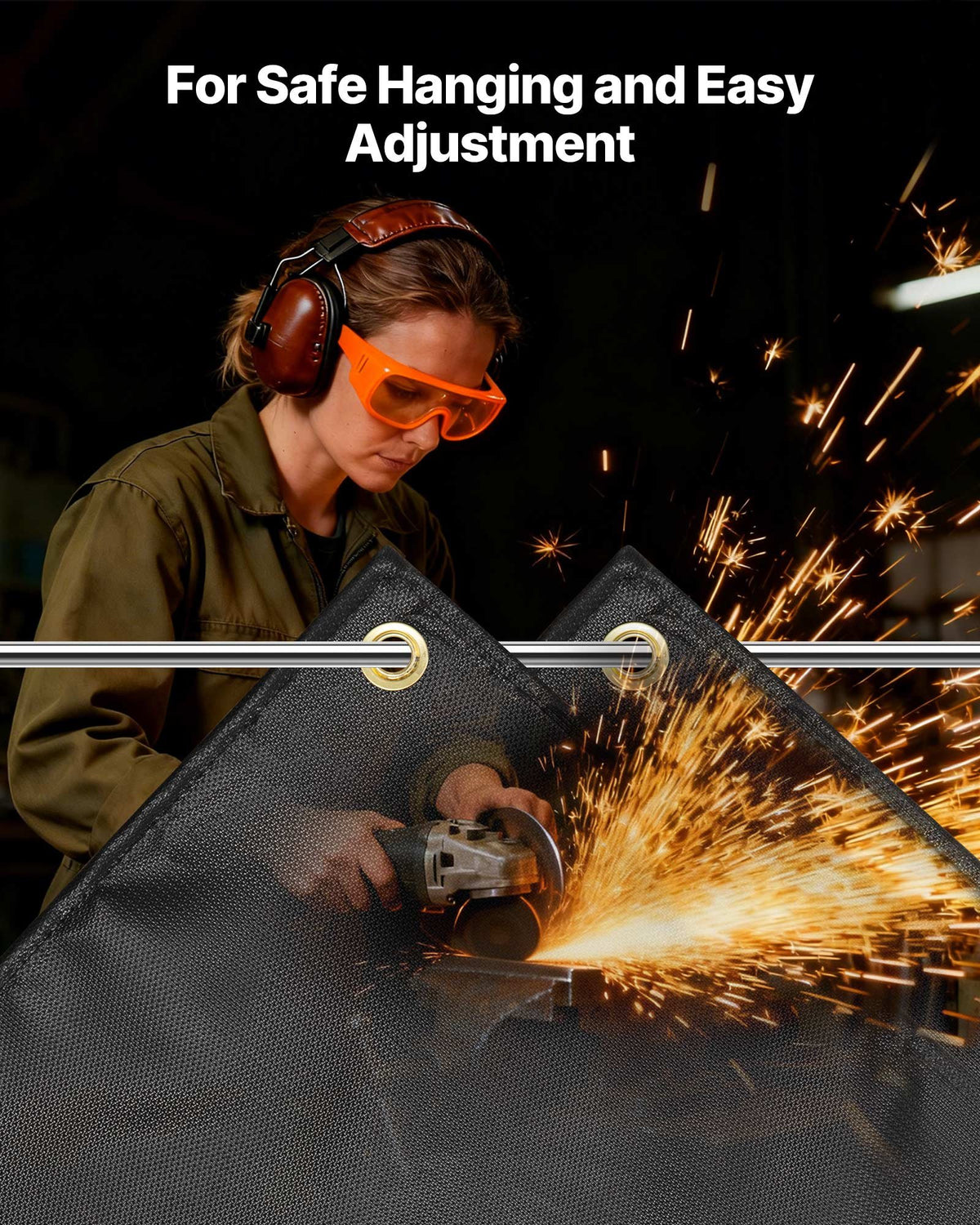 Welding Blanket 1829x2438mm Silicone Fiberglass, Flame Retardant Heat-Resistant