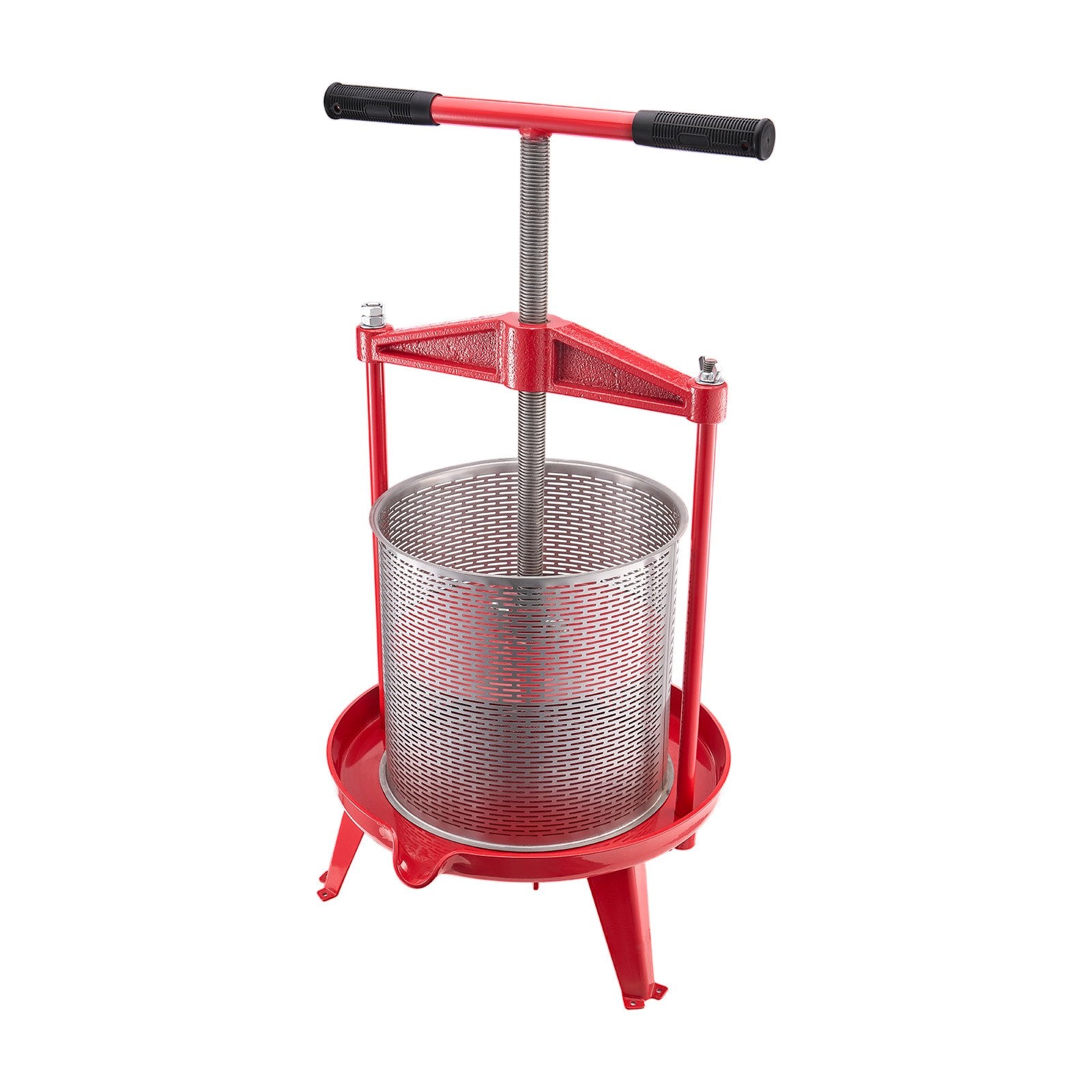 FruitWine PressStainless Basket14L 3.69 Gal Manual JuiceMaker THandle AppleGrape