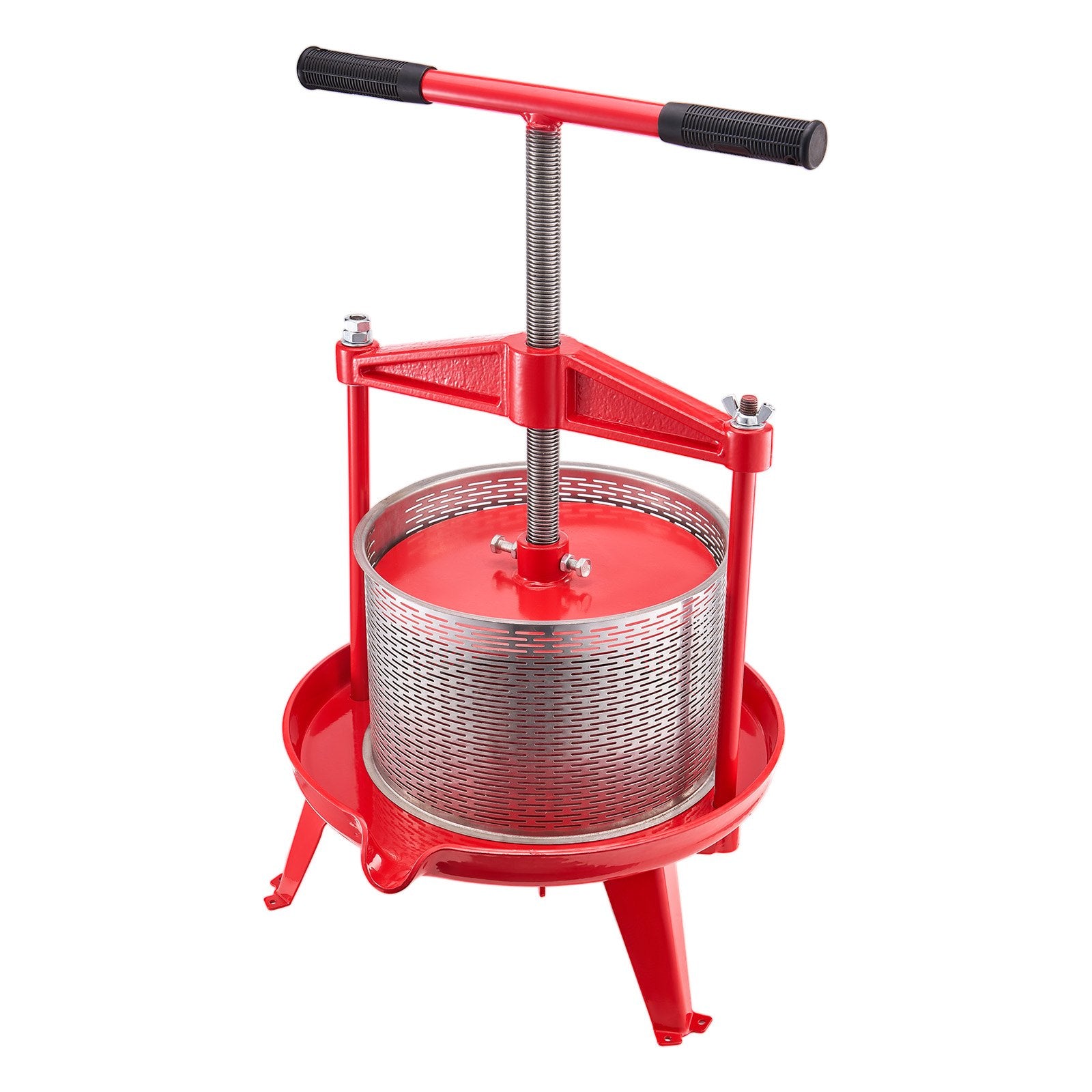 Fruit Wine Press 2.38 Gal 9L Stainless Steel Basket Manual Juice Cider Apple