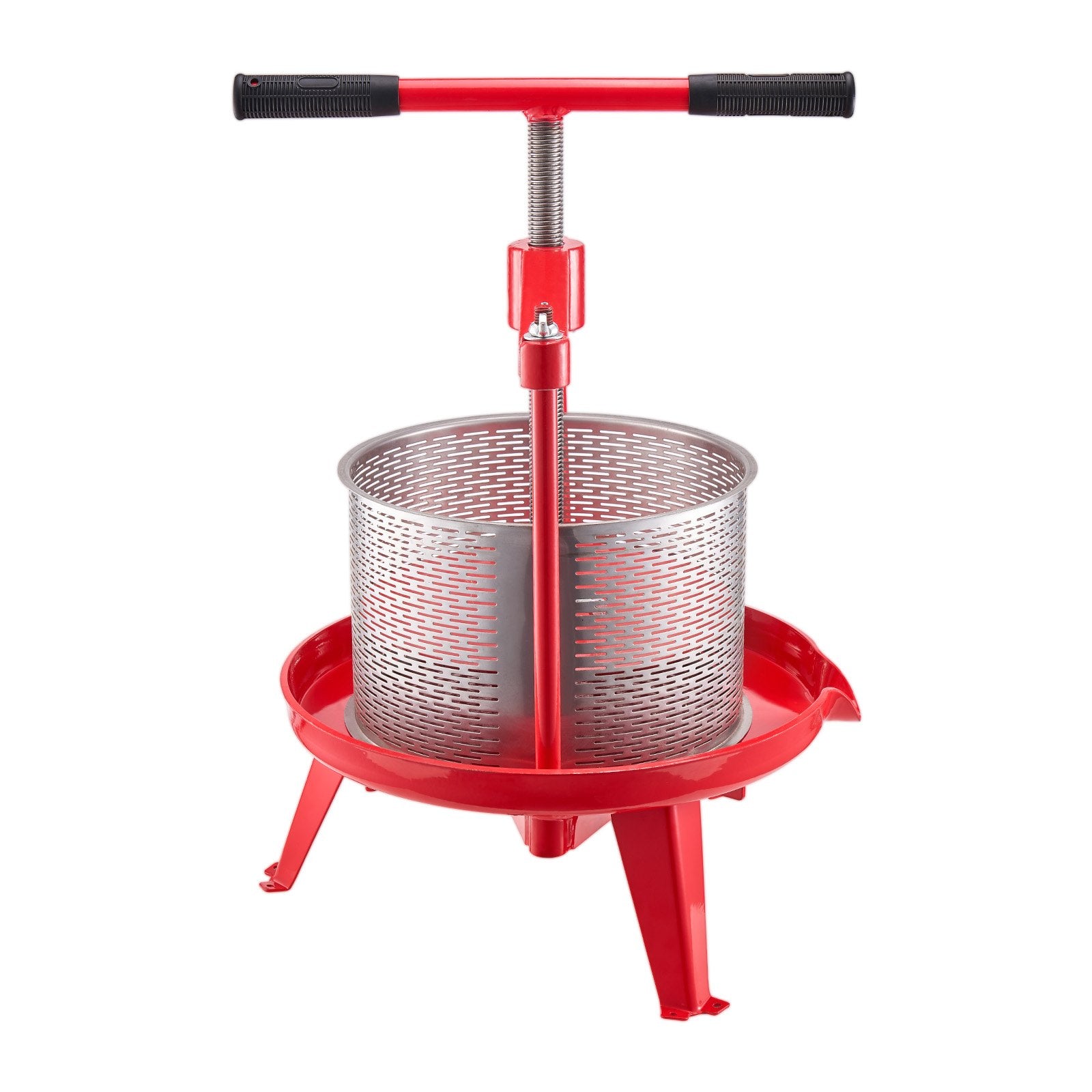 Fruit Wine Press 2.38 Gal 9L Stainless Steel Basket Manual Juice Cider Apple