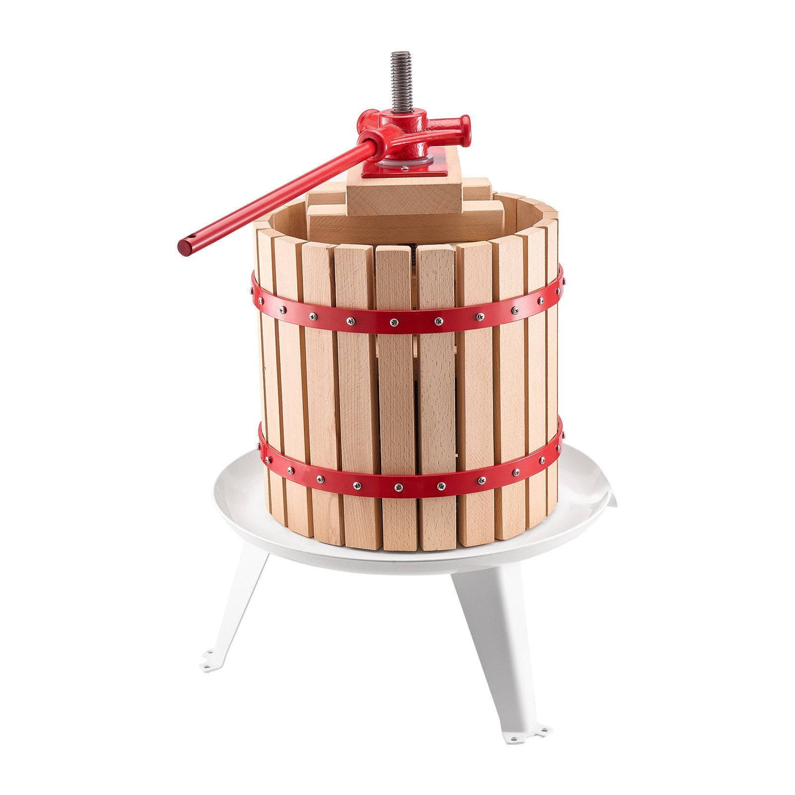 12L Fruit Wine Press Manual Solid Wood Juice Maker for Kitchen
