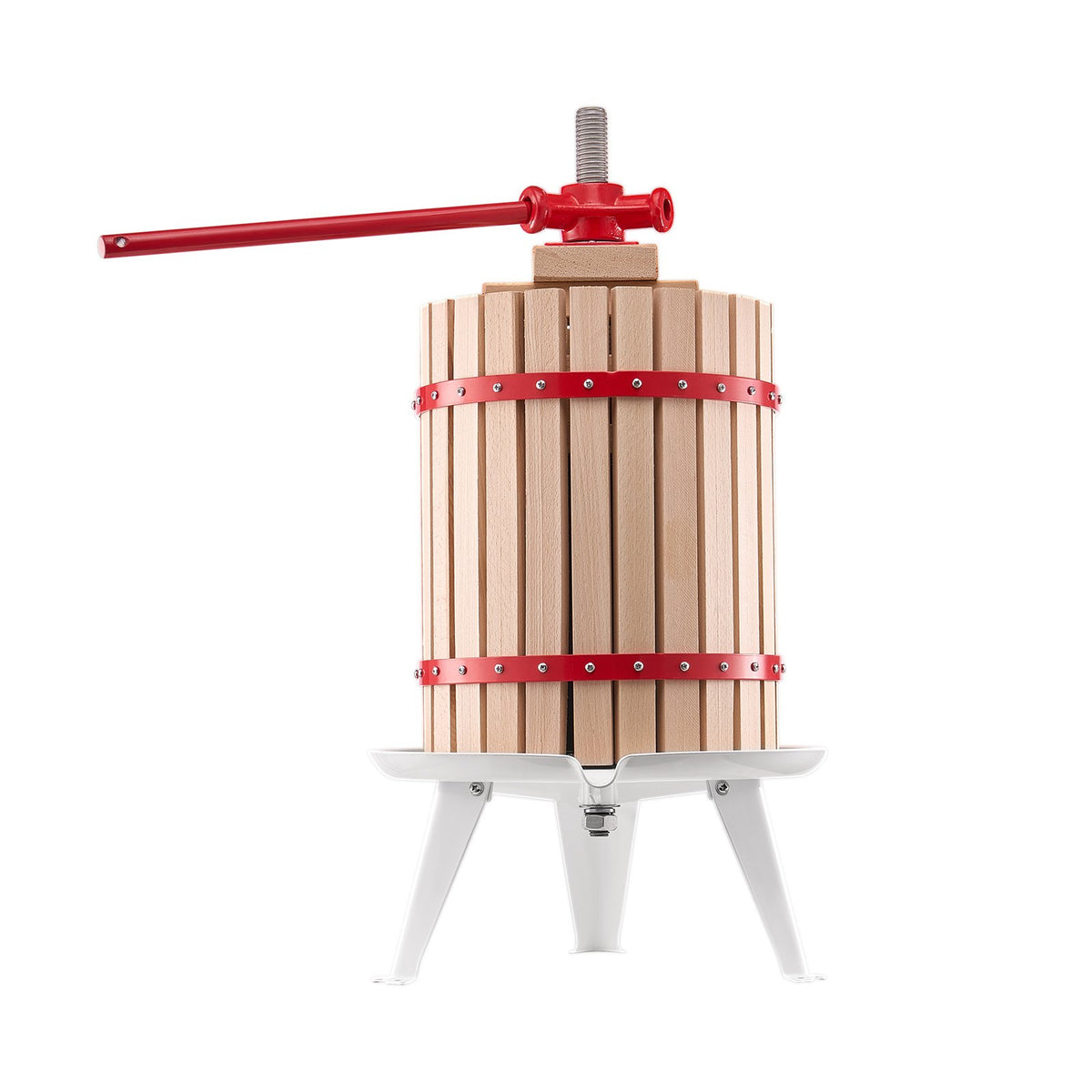 4.75 Gal/18L Fruit Wine Press Solid Wood Basket 8 Blocks Manual Juice Maker