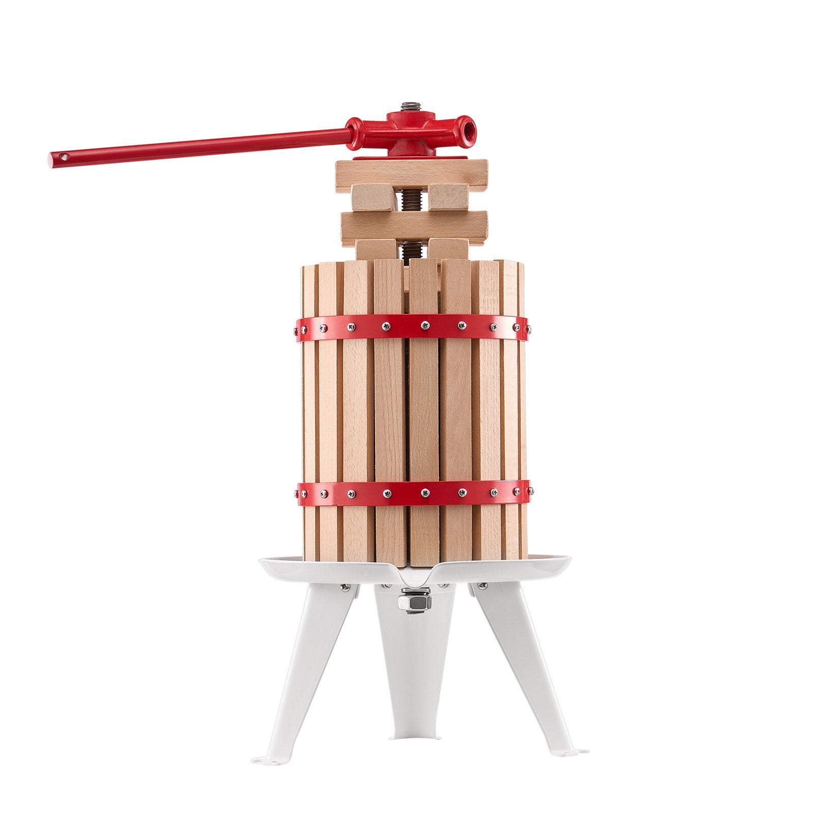 6L Fruit Wine Press Manual Solid Wood Juice Maker for Kitchen
