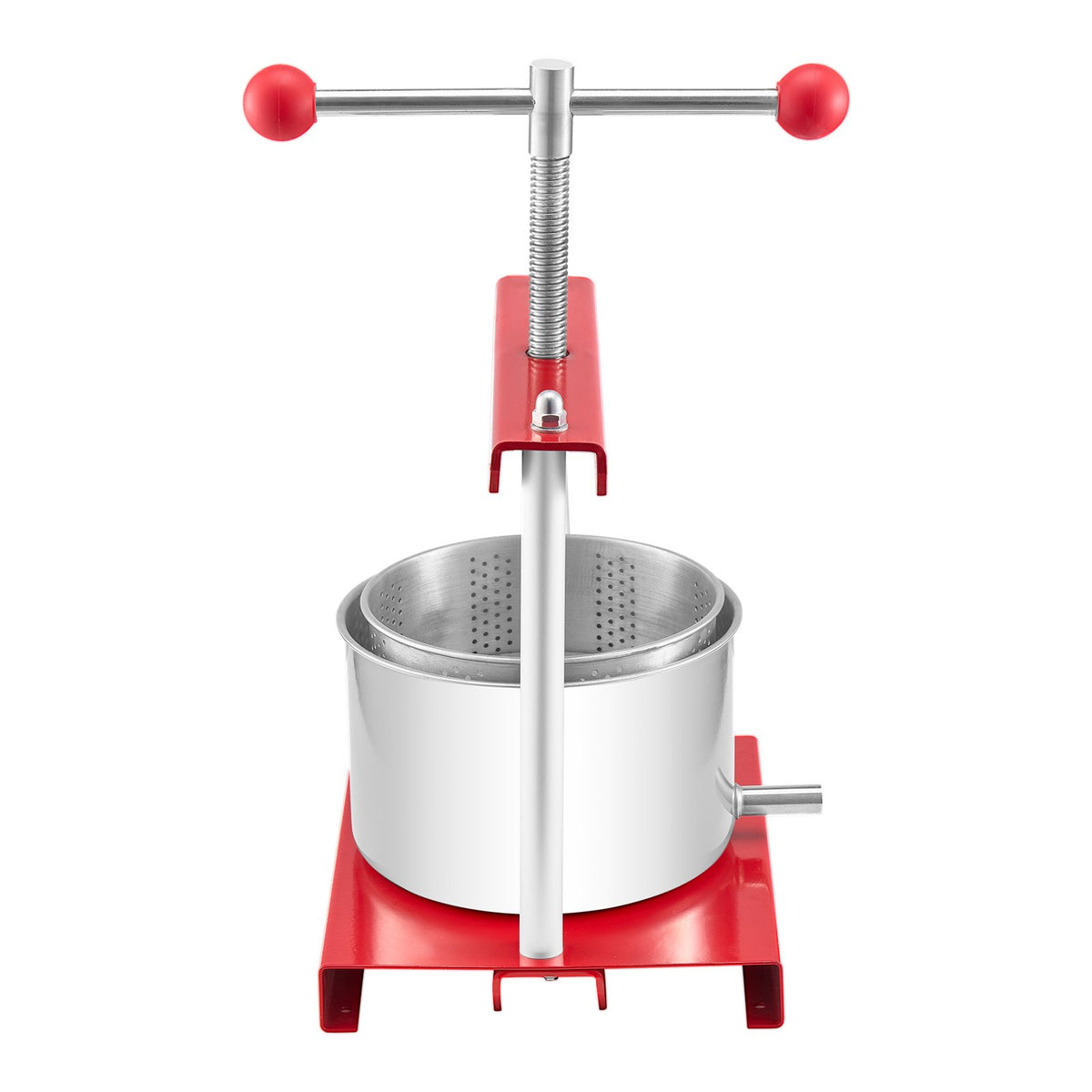 Fruit Wine Press Stainless Steel Manual Juice Cider Apple Grape T-Handle 3L