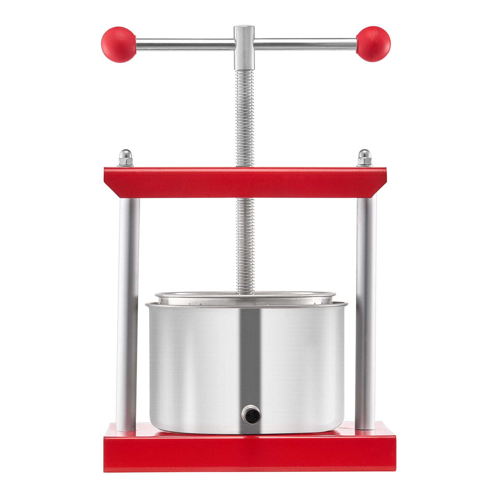 Fruit Wine Press Stainless Steel Manual Juice Cider Apple Grape T-Handle 3L