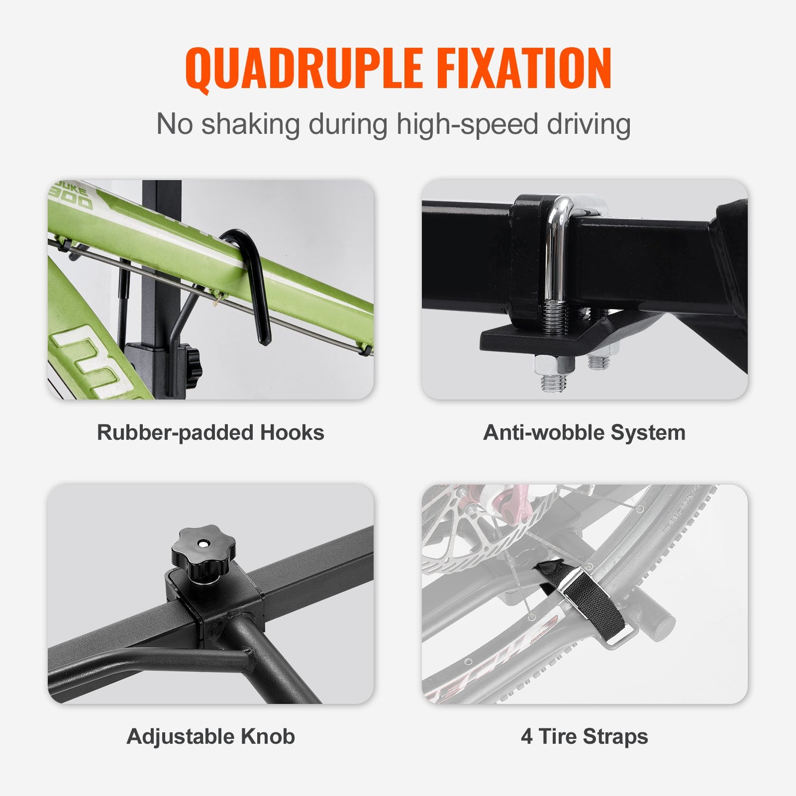 2-Bike Rack Hitch Mount Folding Carrier Car Truck SUV 1.25