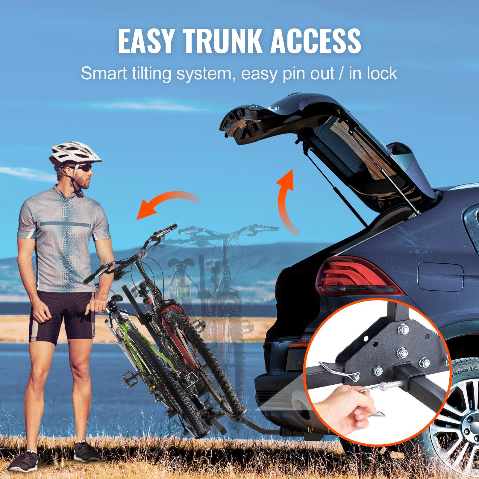 2-Bike Rack Hitch Mount Folding Carrier Car Truck SUV 1.25
