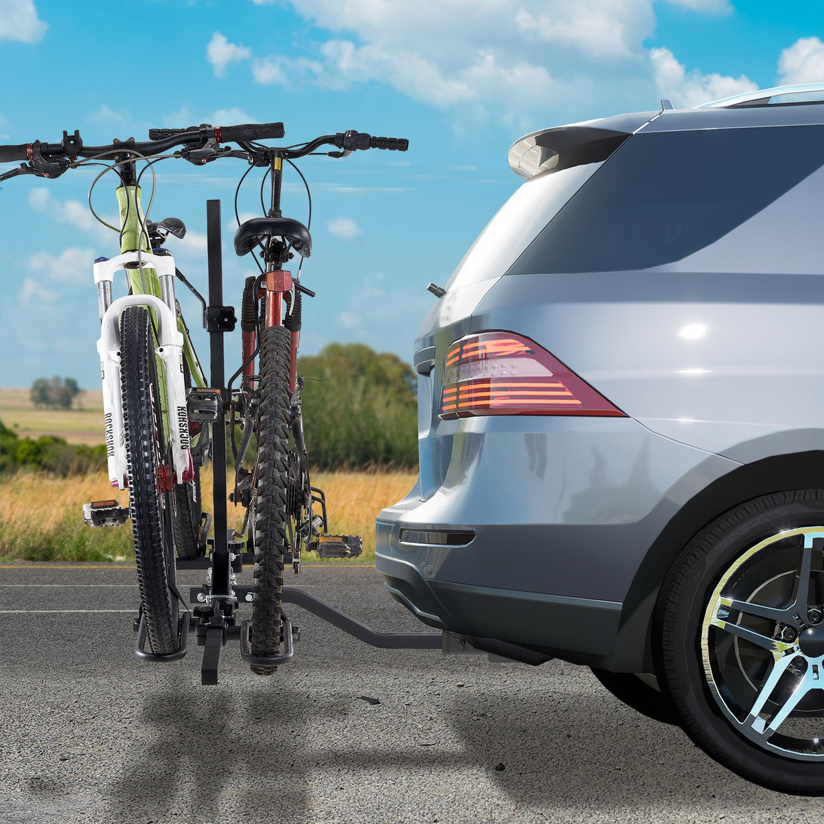 2-Bike Rack Hitch Mount Folding Carrier Car Truck SUV 1.25