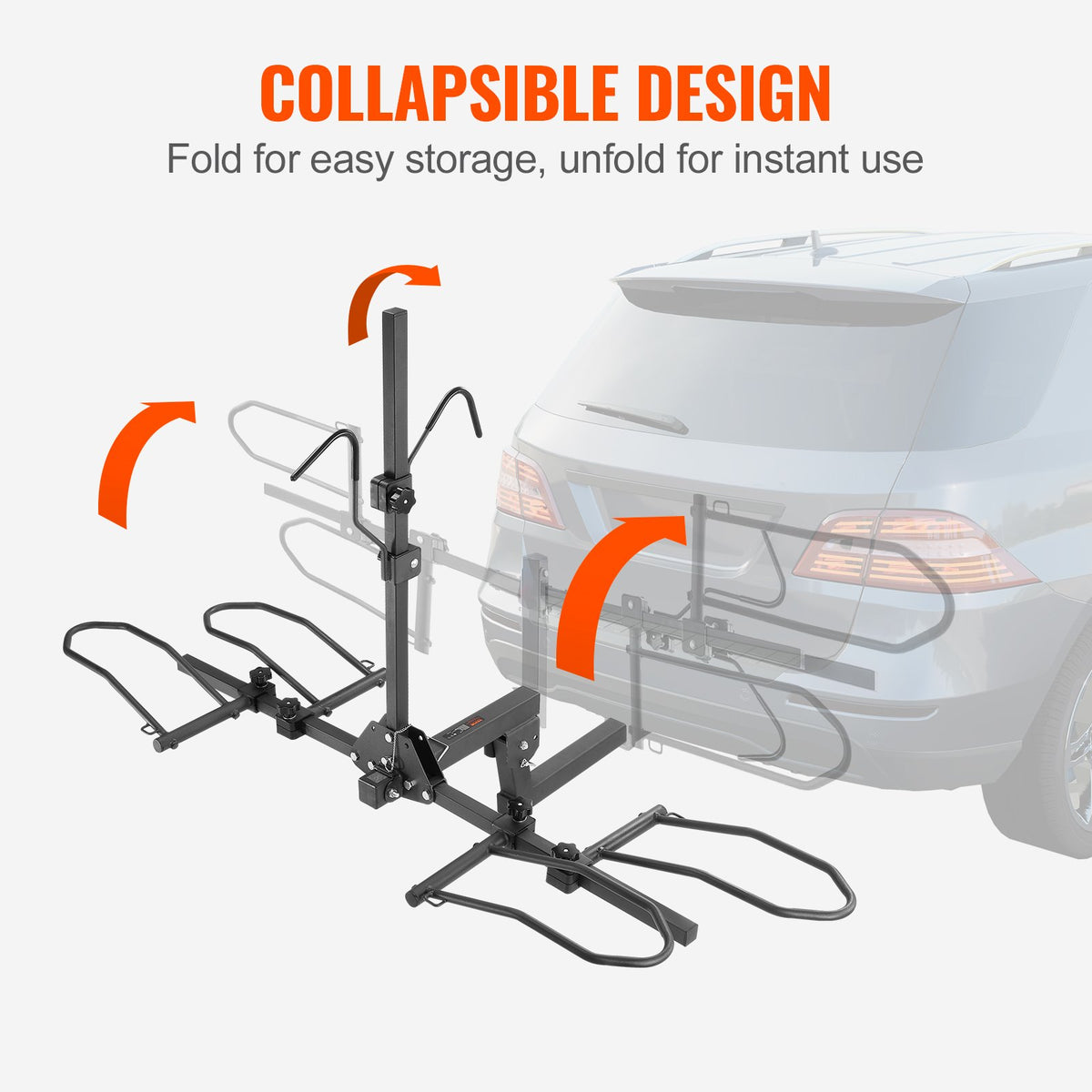 2-Bike Rack Hitch Mount 160lbs Folding Carrier for Car Truck SUV