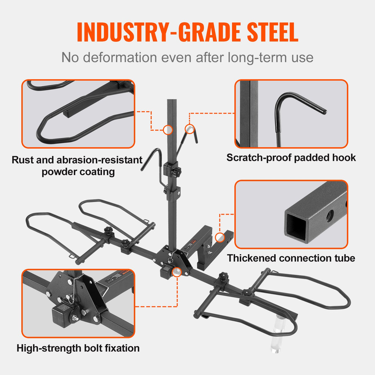 2-Bike Rack Hitch Mount 160lbs Folding Carrier for Car Truck SUV