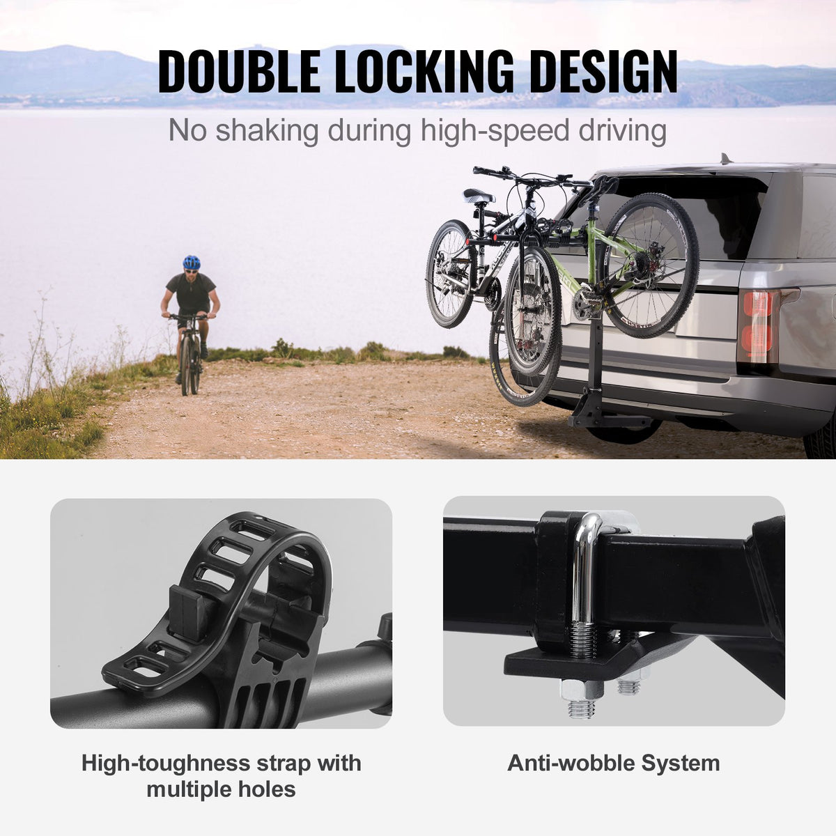 4 Bike Rack Hitch Mount Folding Swing Down Bicycle Carrier Car Truck SUV